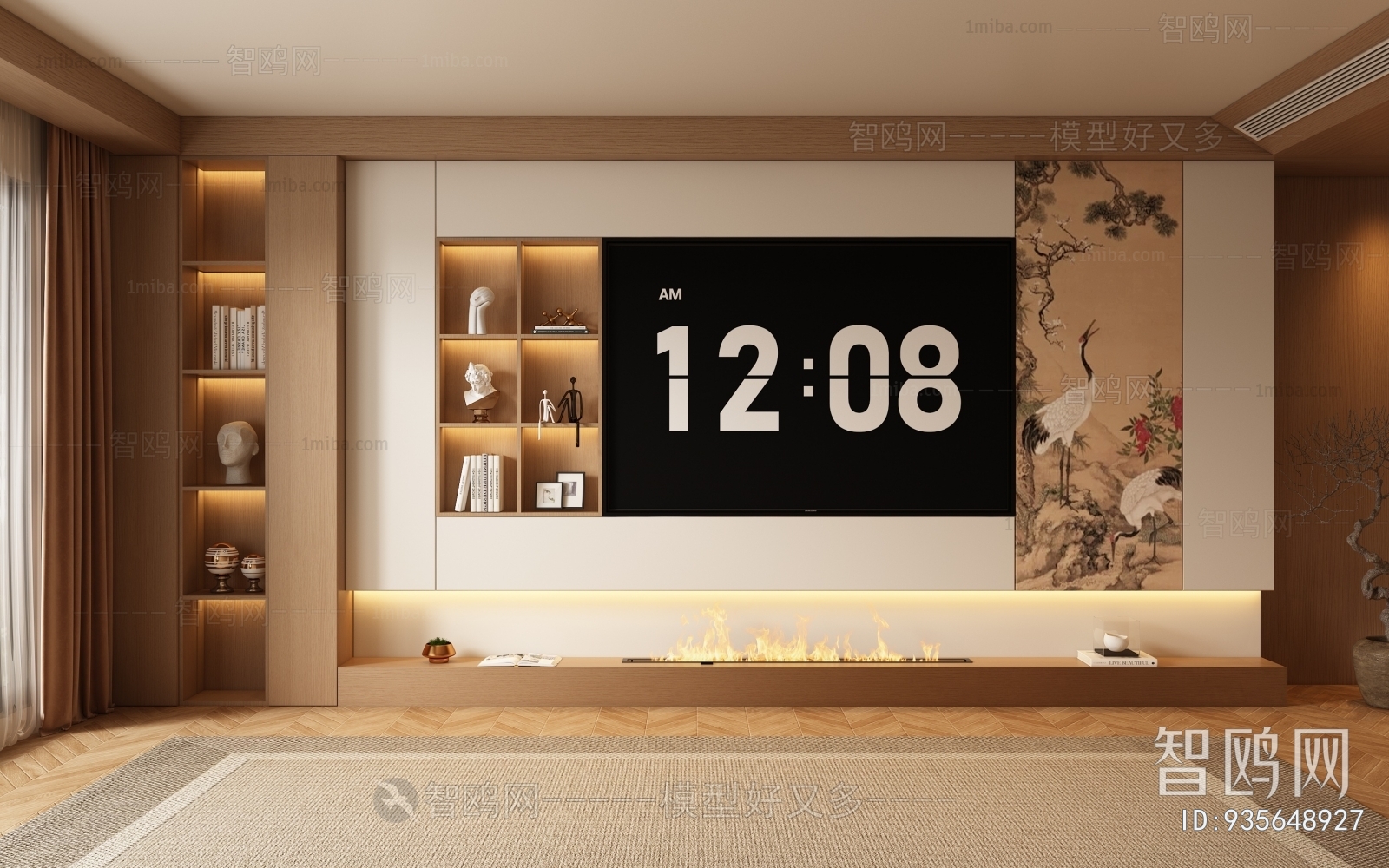 New Chinese Style TV Wall