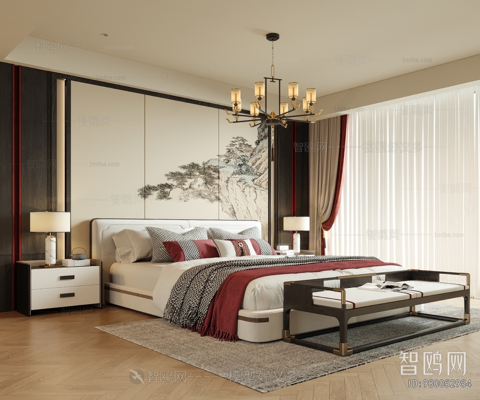 New Chinese Style Bedroom