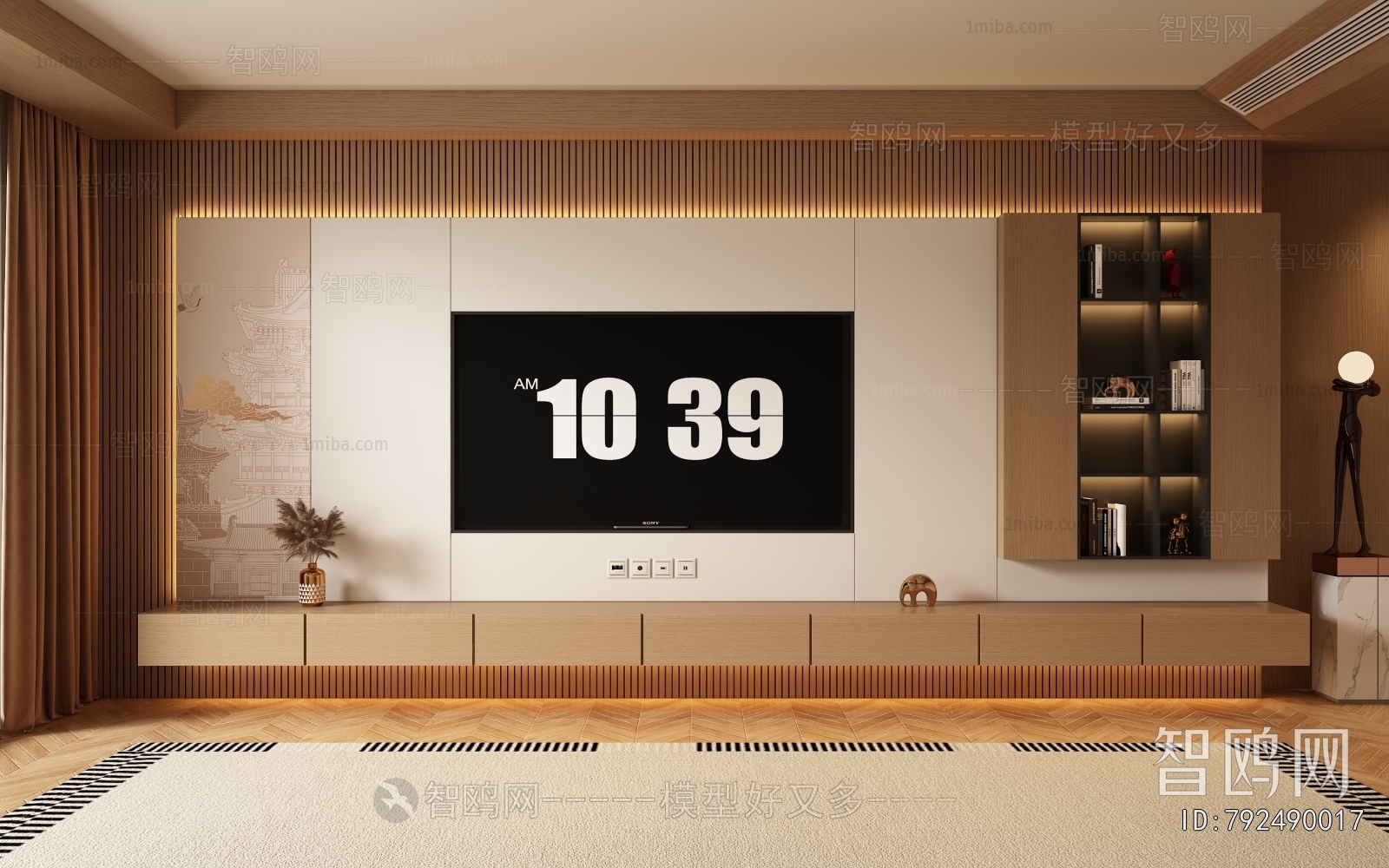 New Chinese Style TV Wall