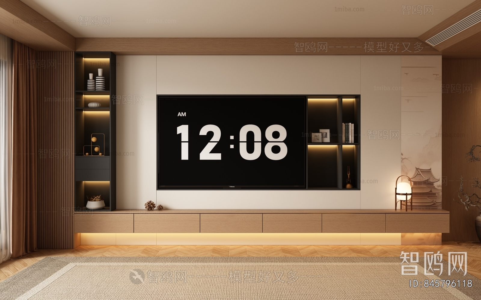 New Chinese Style TV Wall