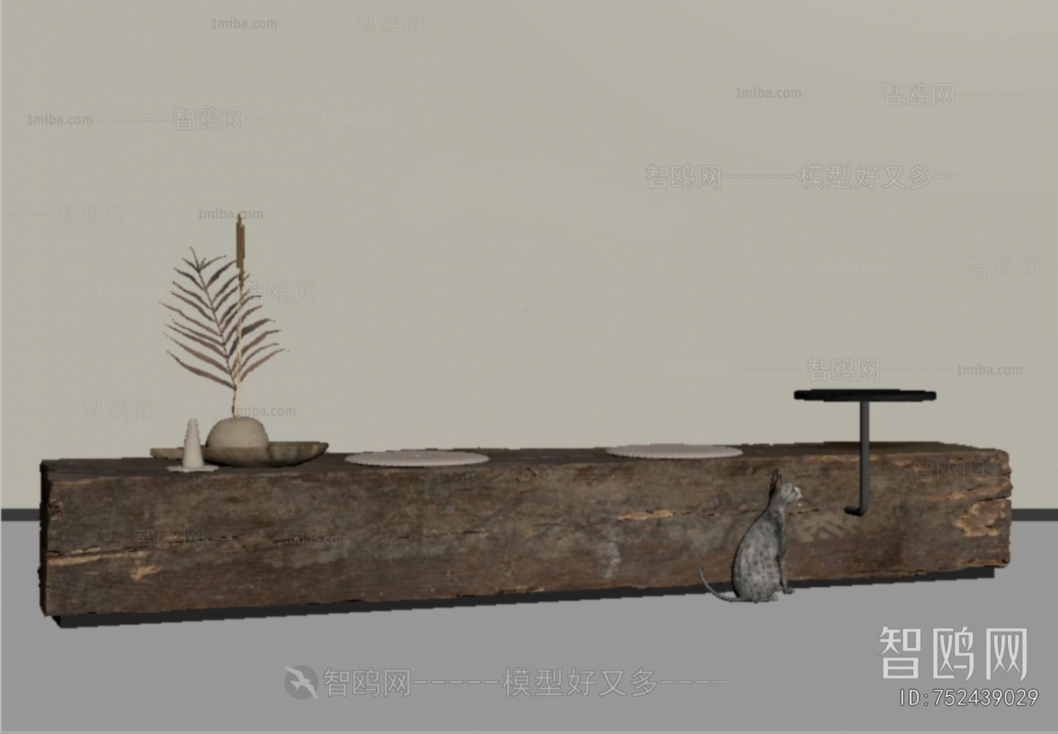 Wabi-sabi Style TV Cabinet