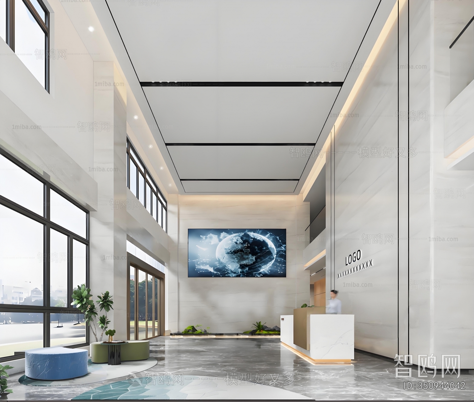 Modern Office Reception Desk