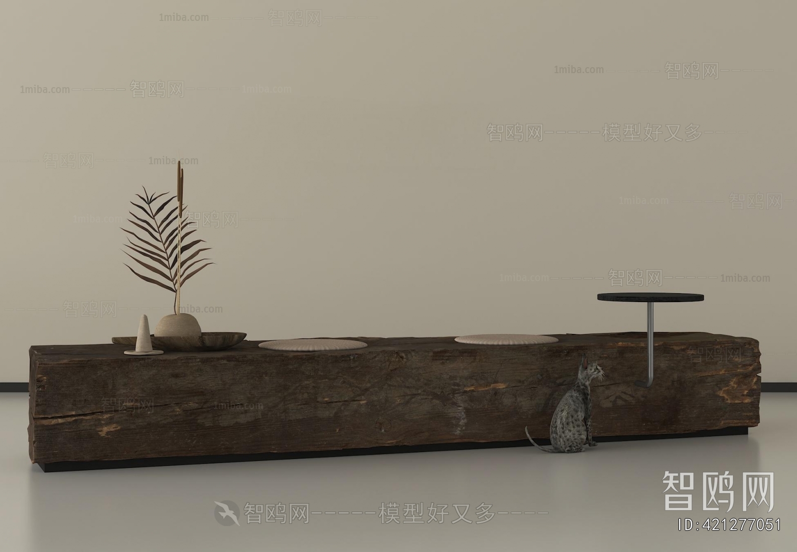 Wabi-sabi Style TV Cabinet