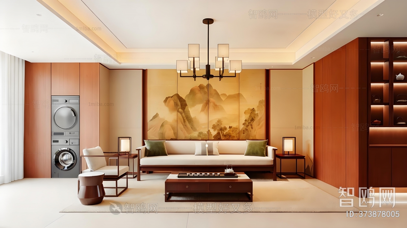 New Chinese Style A Living Room