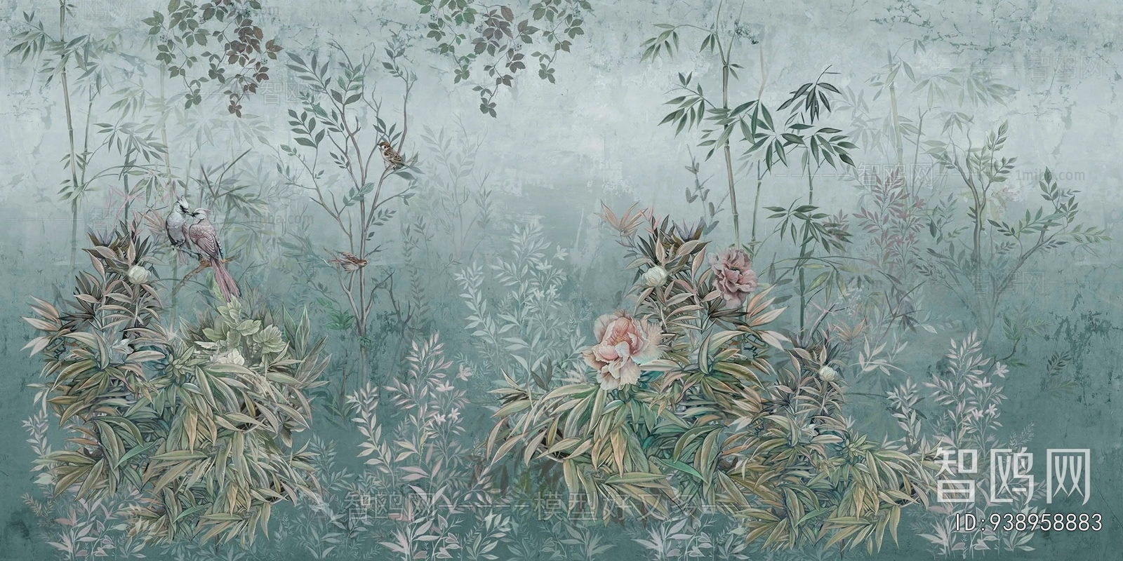 Animal And Plant Pattern Wallpaper