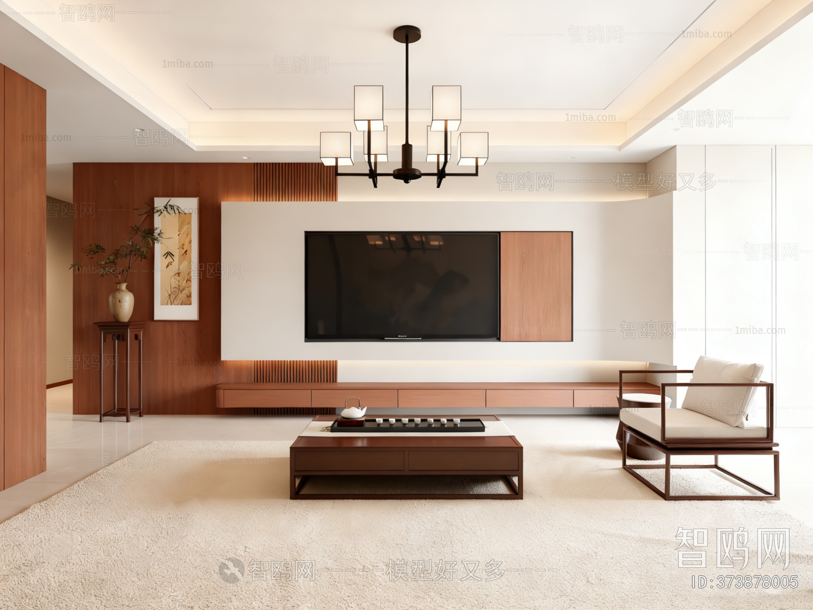 New Chinese Style A Living Room