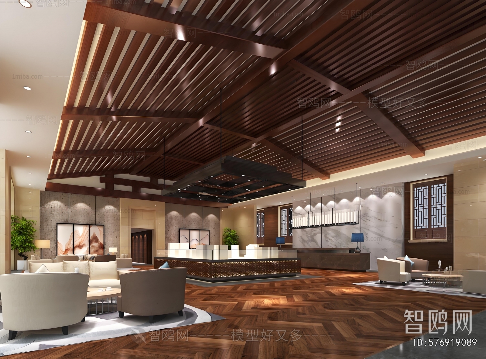 New Chinese Style Real Estate Sales Office