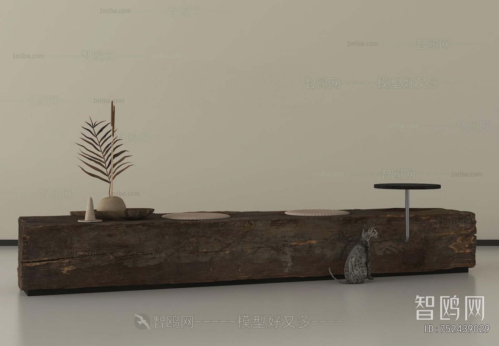 Wabi-sabi Style TV Cabinet