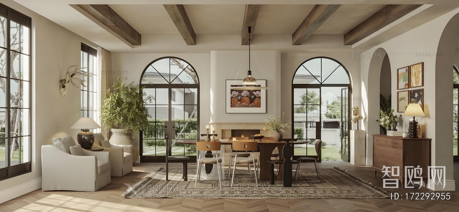 Wabi-sabi Style Dining Room