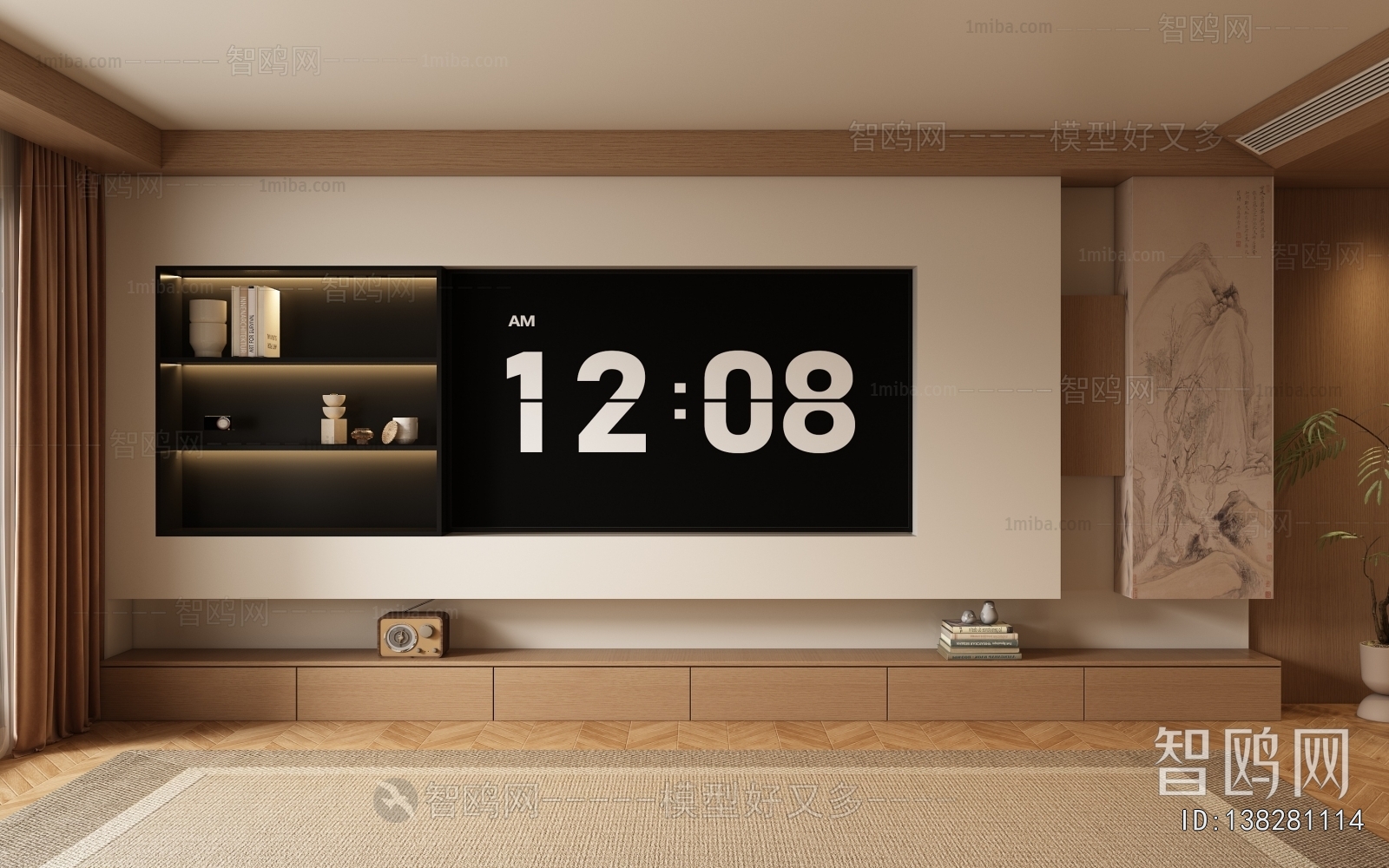 New Chinese Style TV Wall