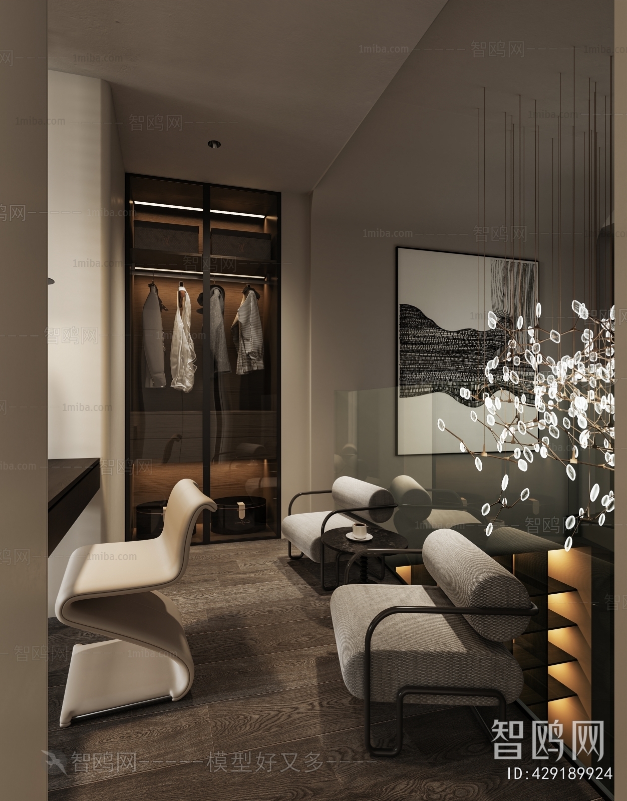 Modern Clothes Storage Area