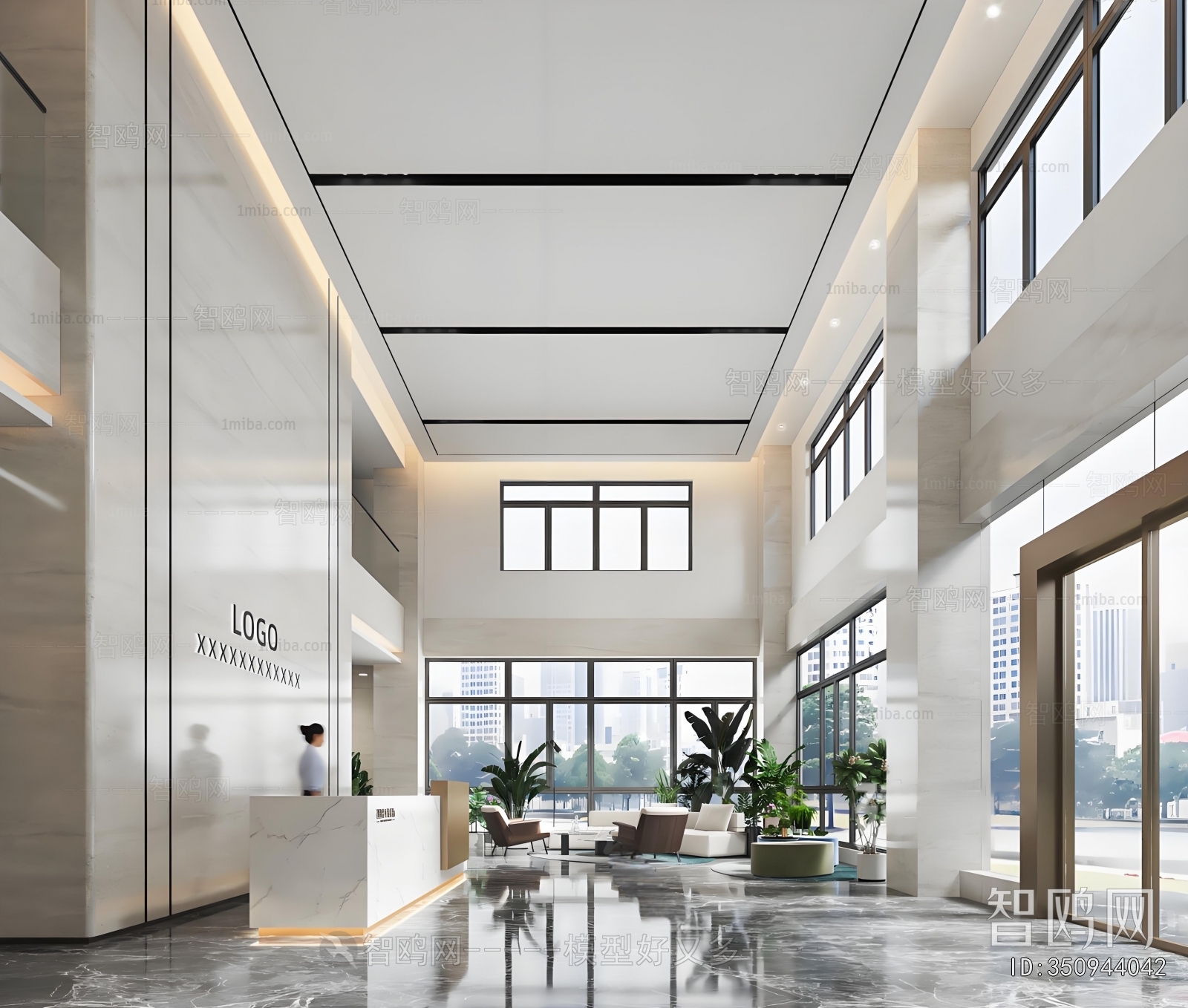 Modern Office Reception Desk