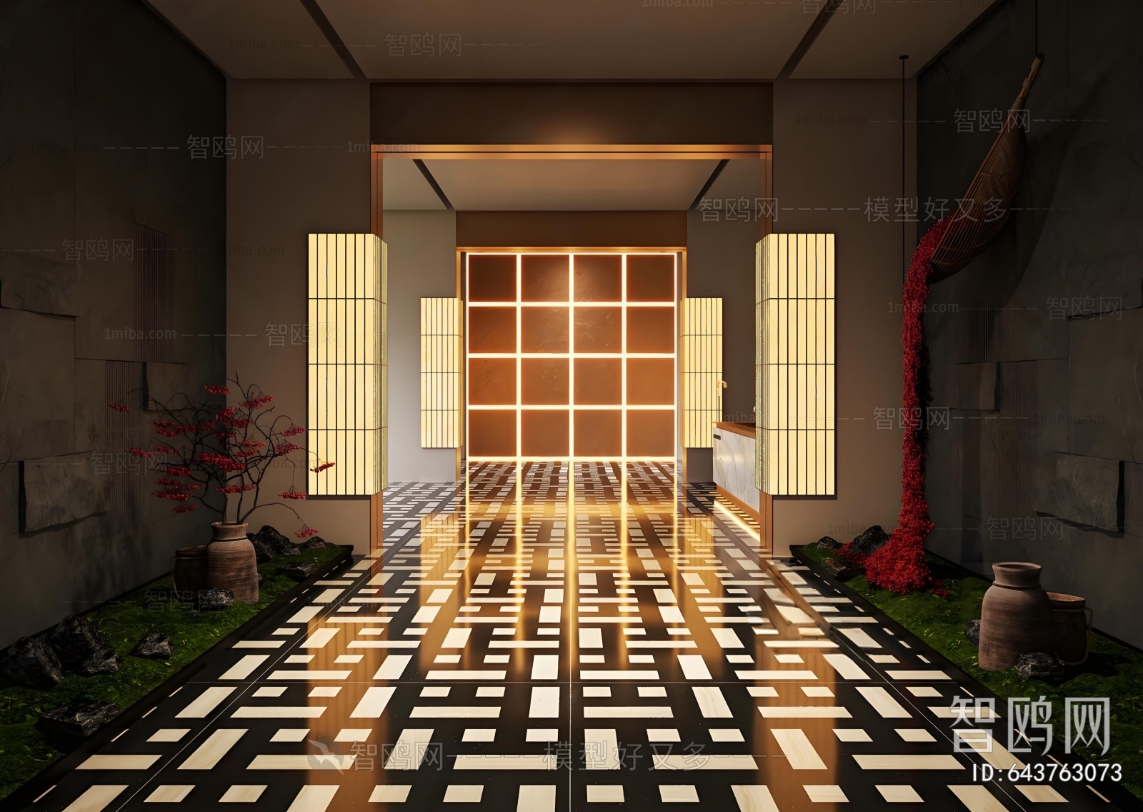 New Chinese Style Lobby Hall