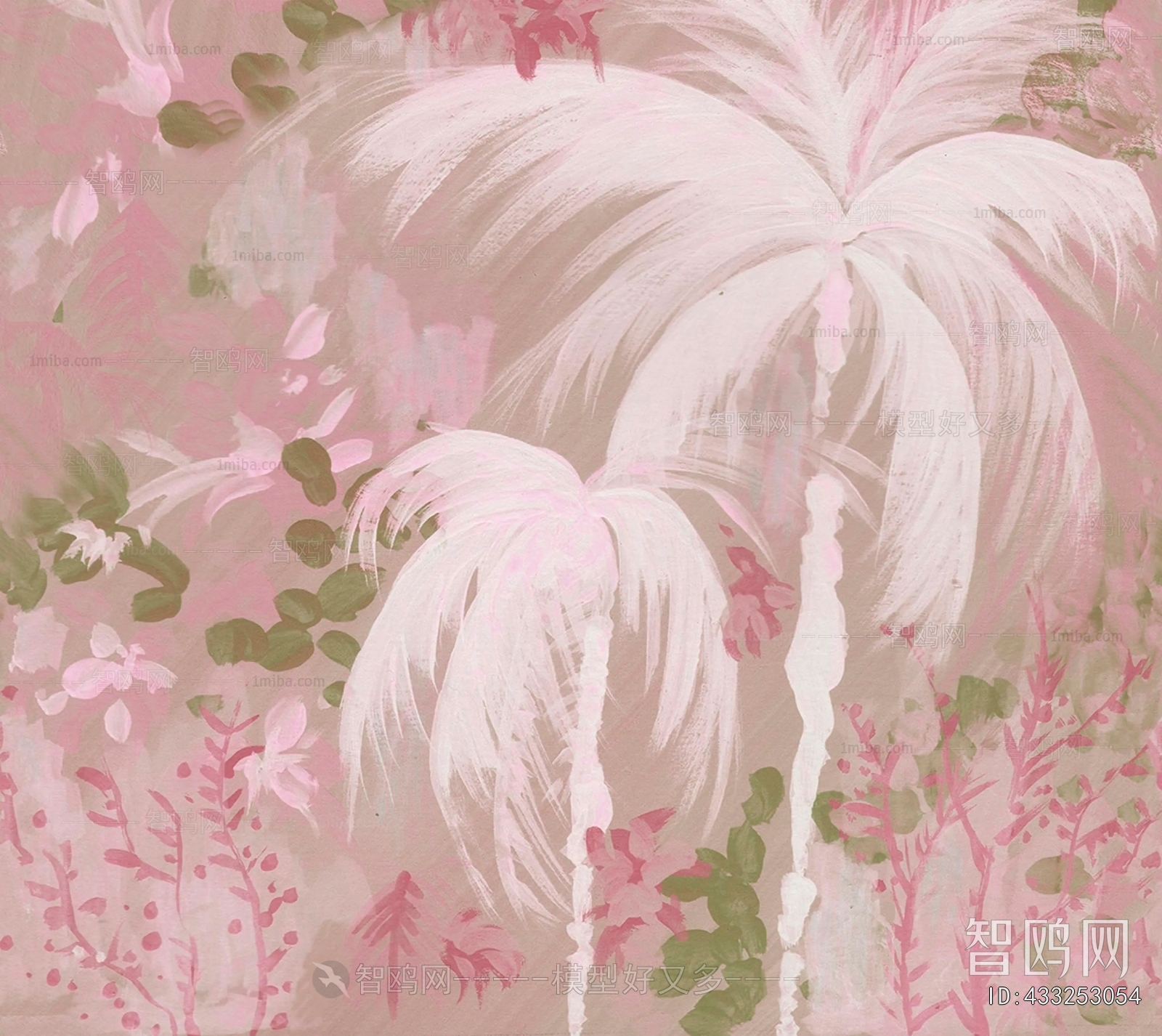 Animal And Plant Pattern Wallpaper