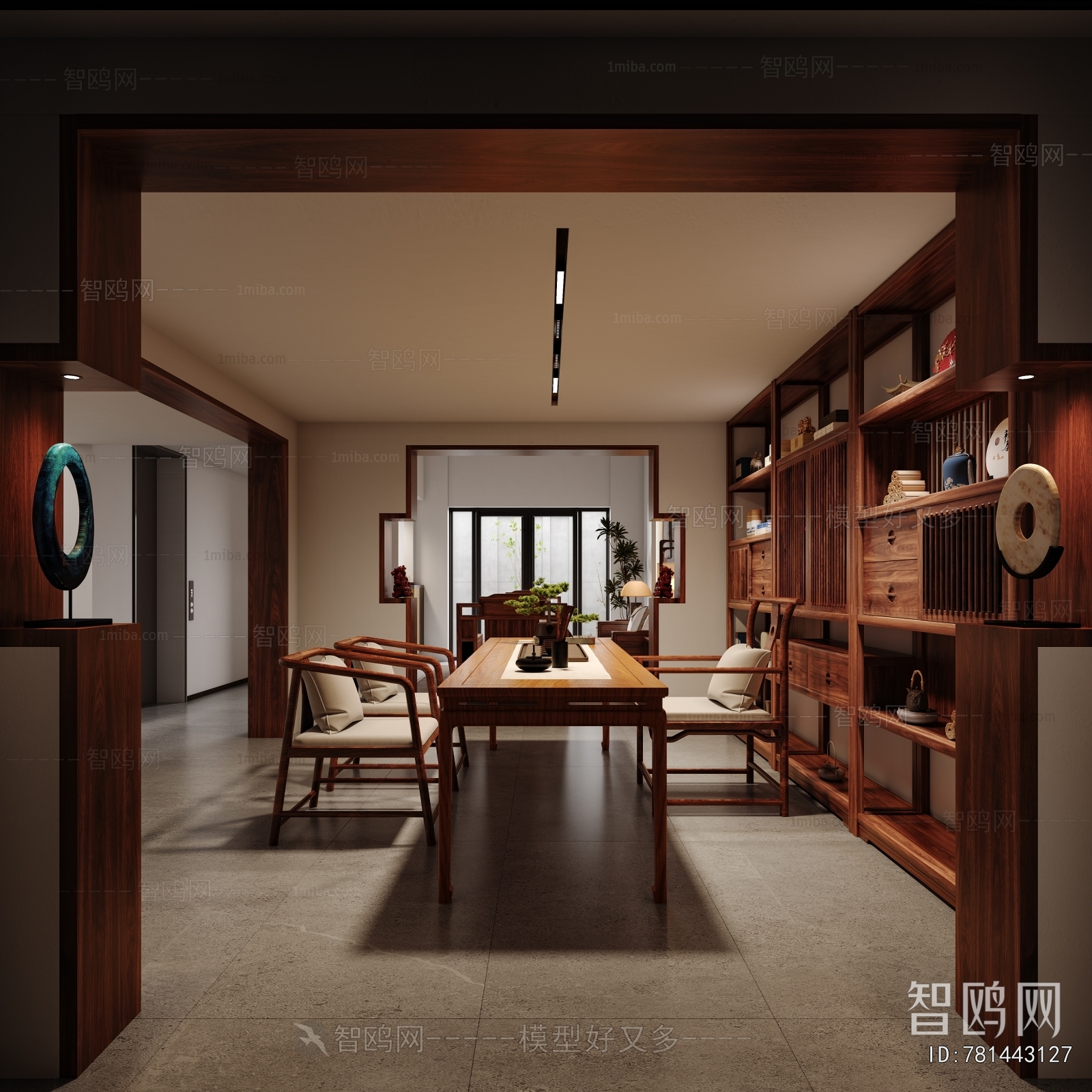 New Chinese Style A Living Room