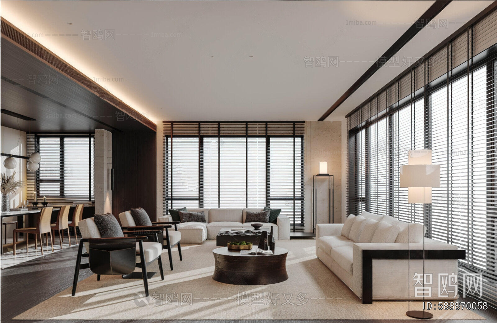 New Chinese Style A Living Room