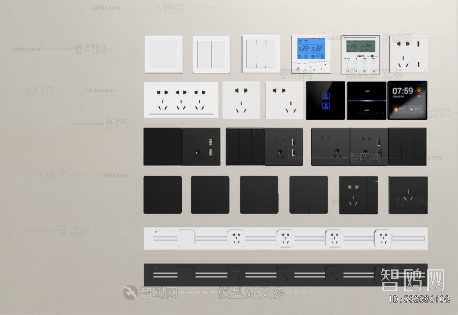 Modern Switch Socket Panel