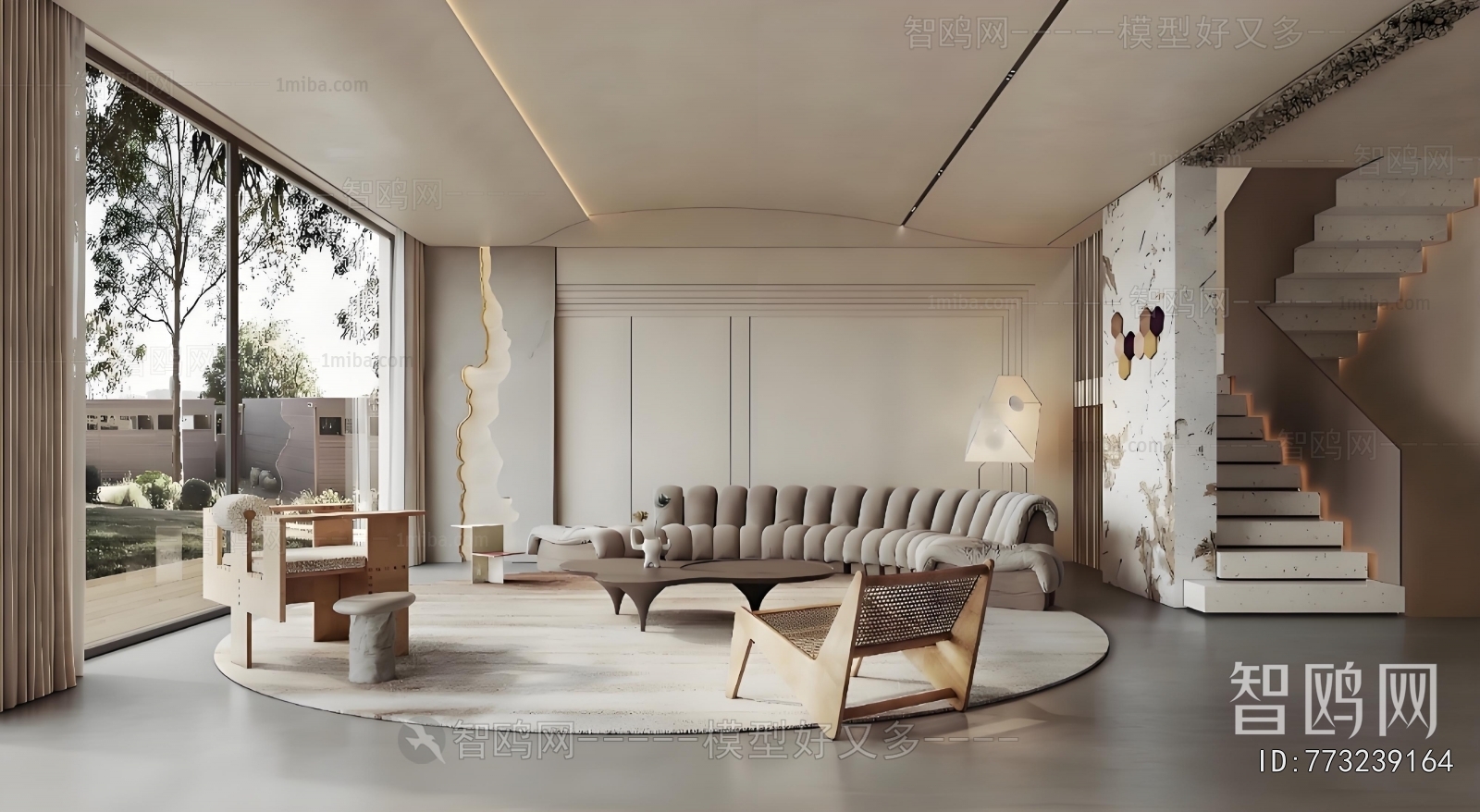 Wabi-sabi Style A Living Room