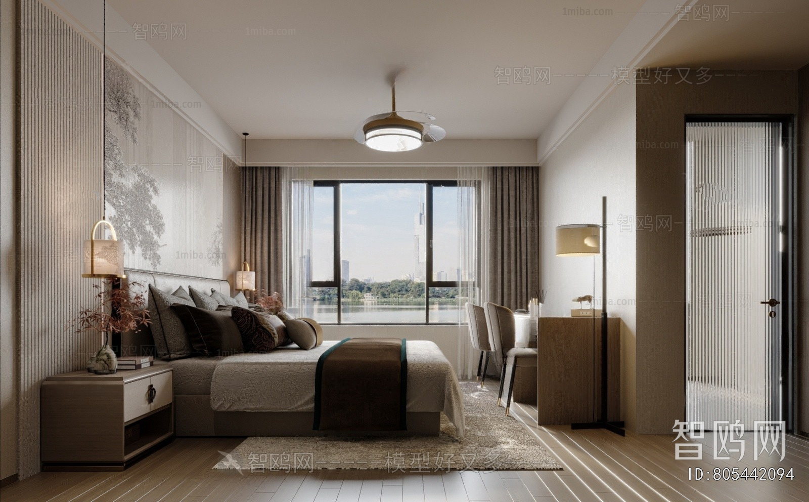 New Chinese Style Bedroom