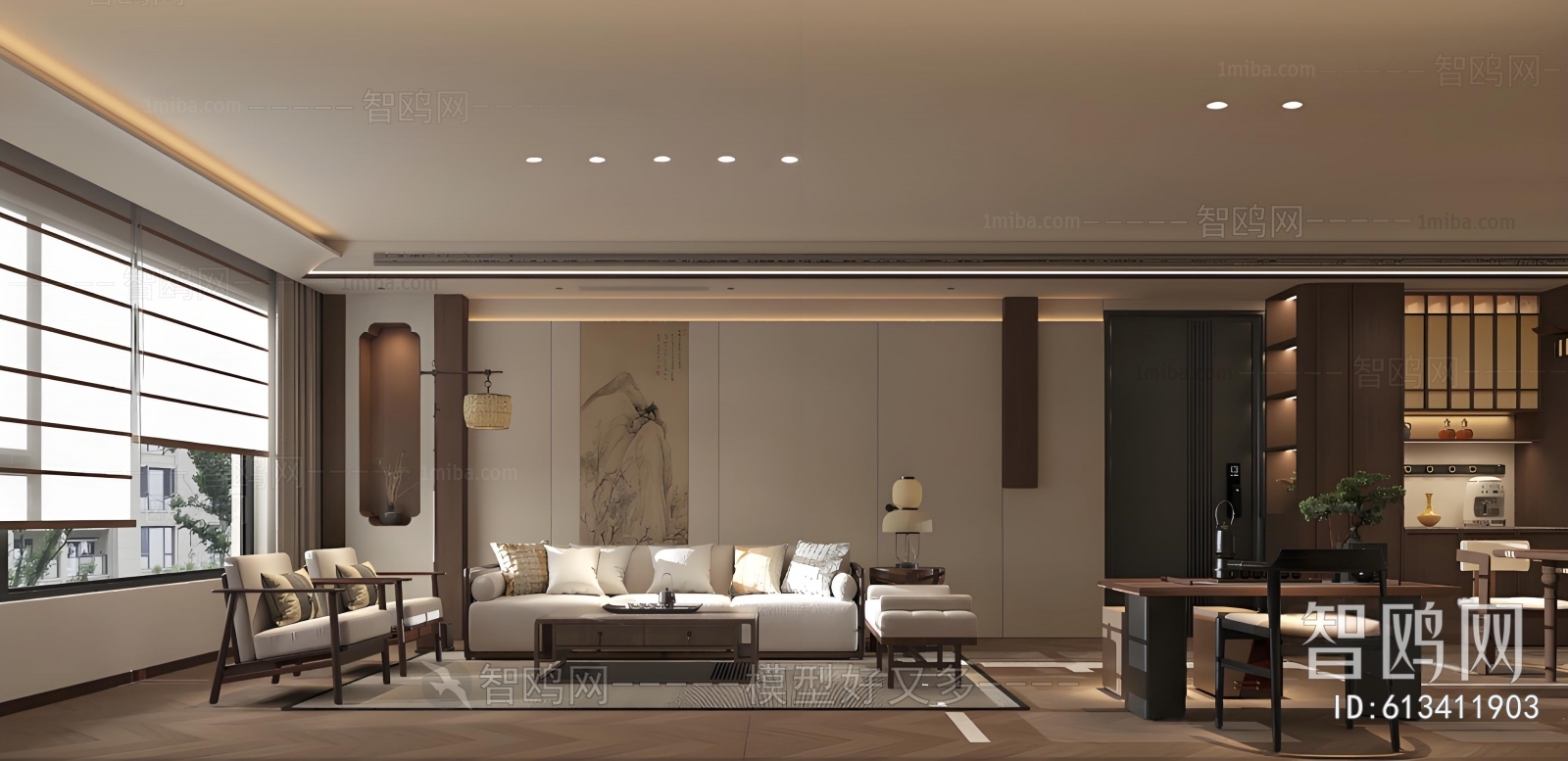 New Chinese Style A Living Room