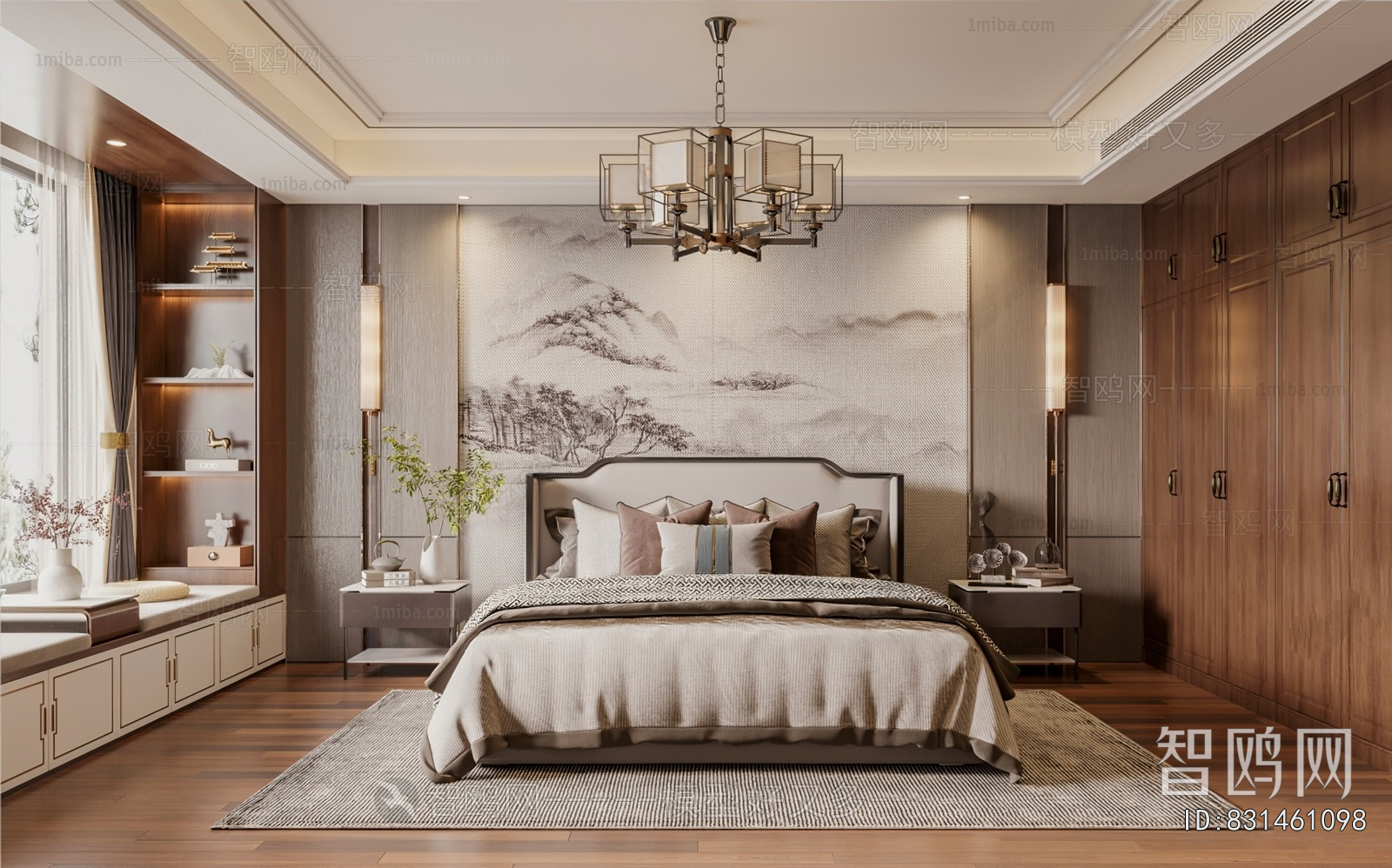 New Chinese Style Bedroom