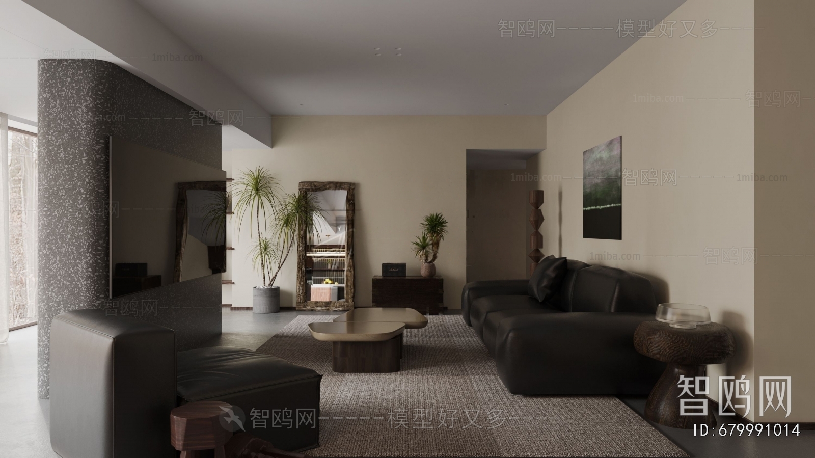 Wabi-sabi Style A Living Room