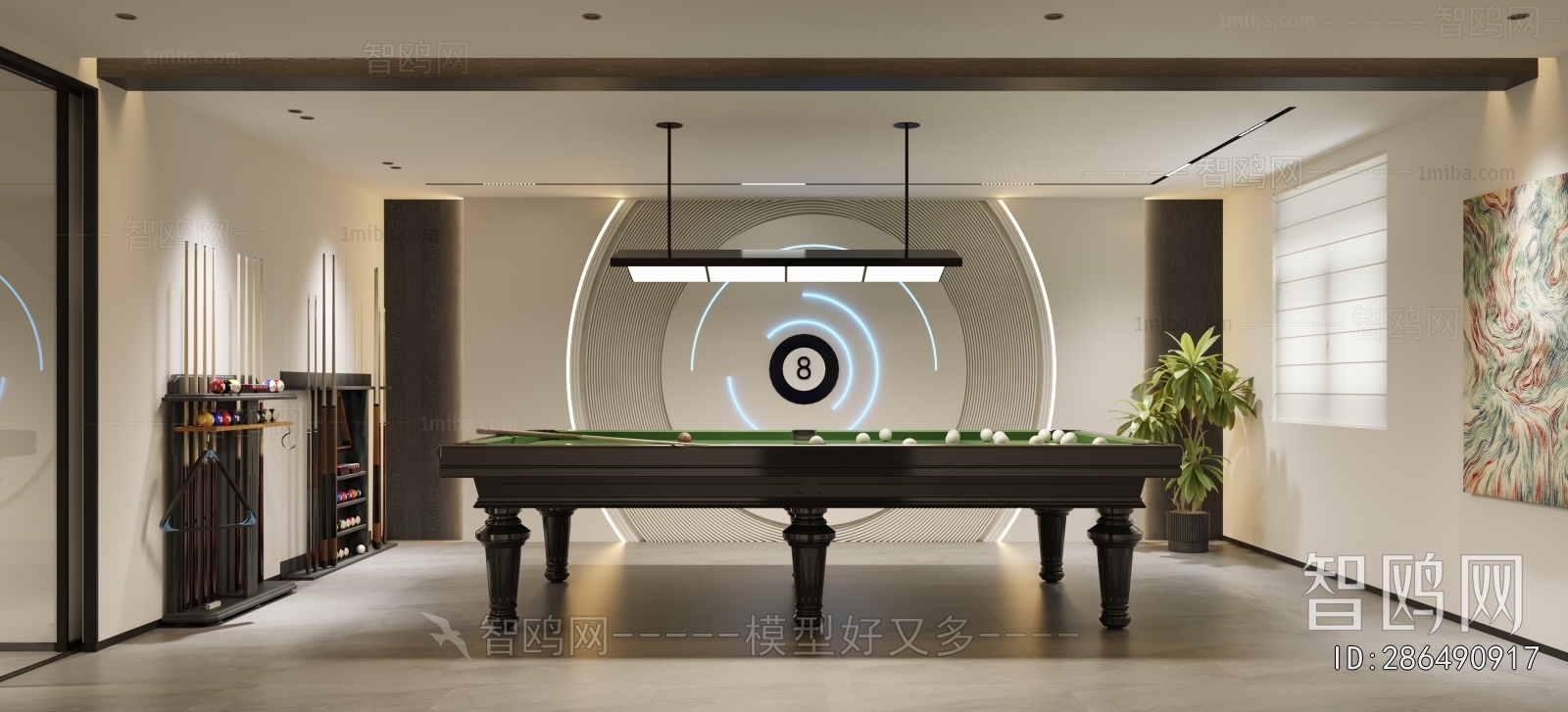 Modern Billiards Room