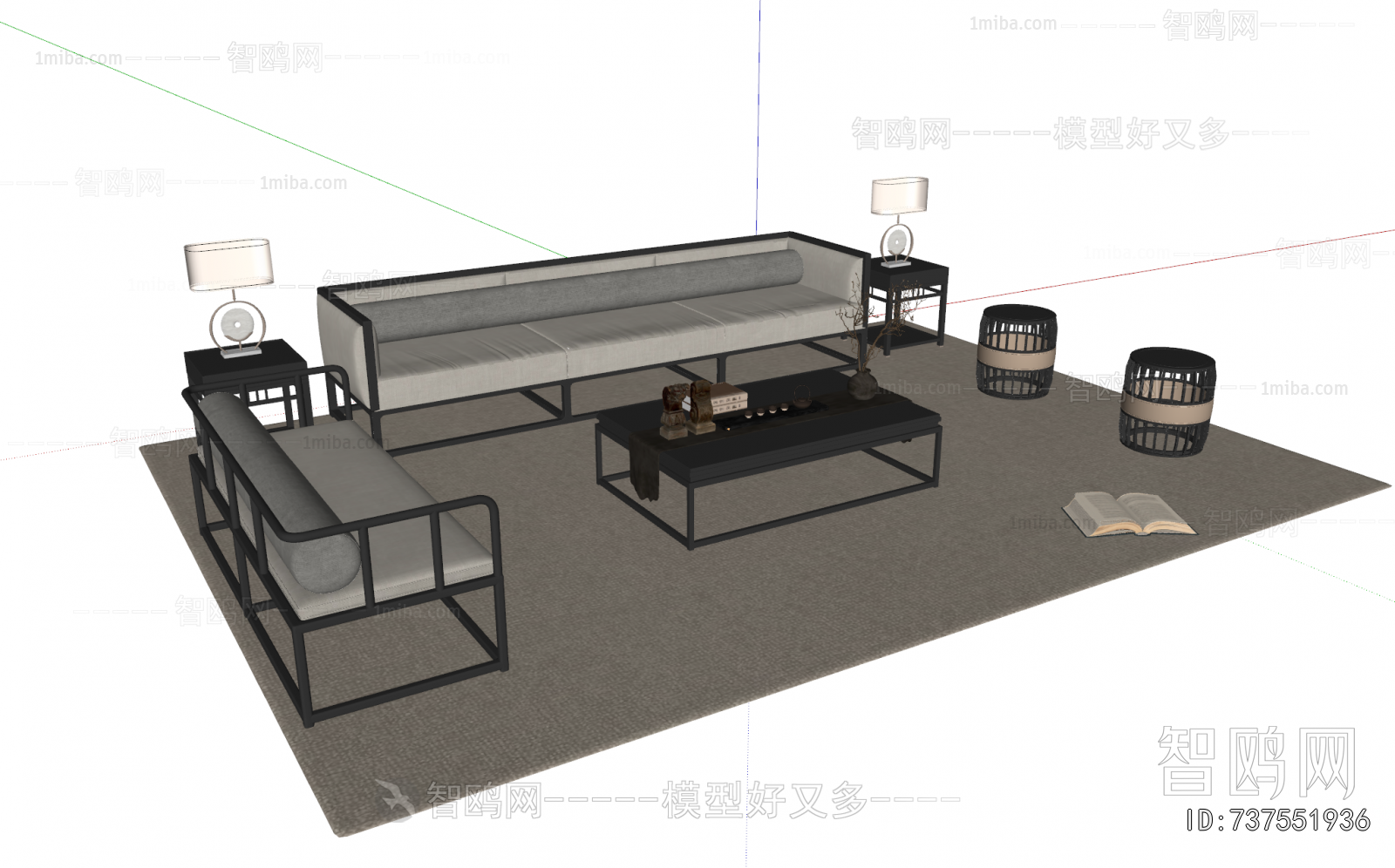 New Chinese Style Sofa Combination