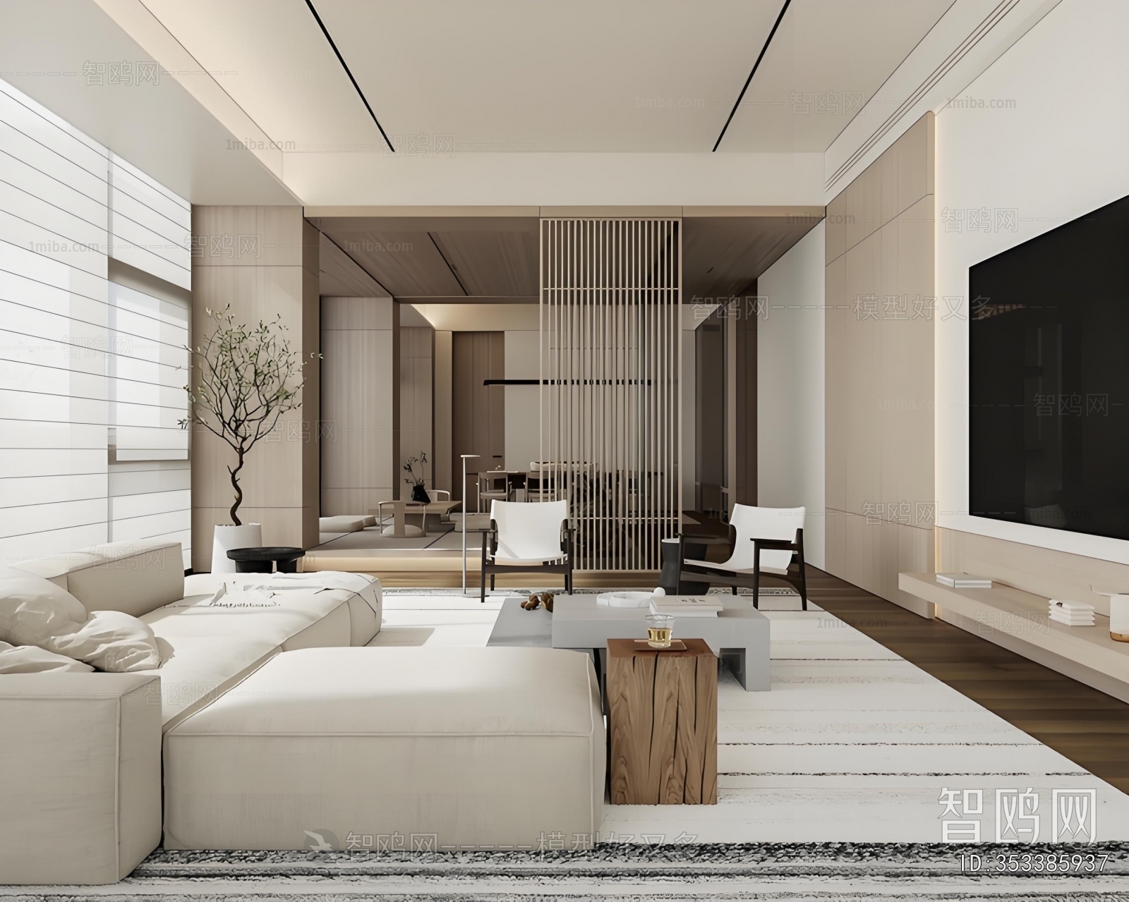 Wabi-sabi Style A Living Room