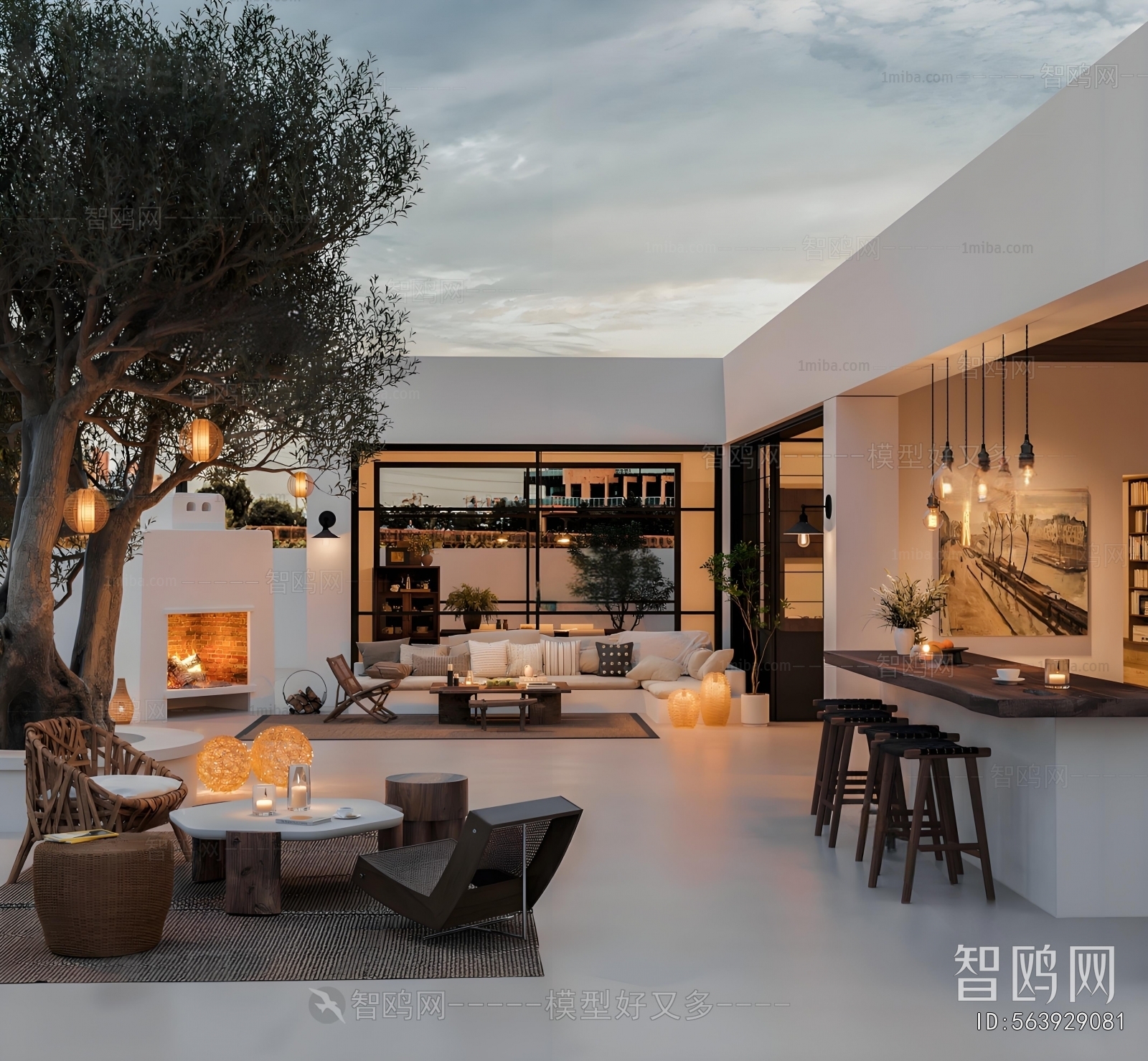 Wabi-sabi Style Courtyard/landscape