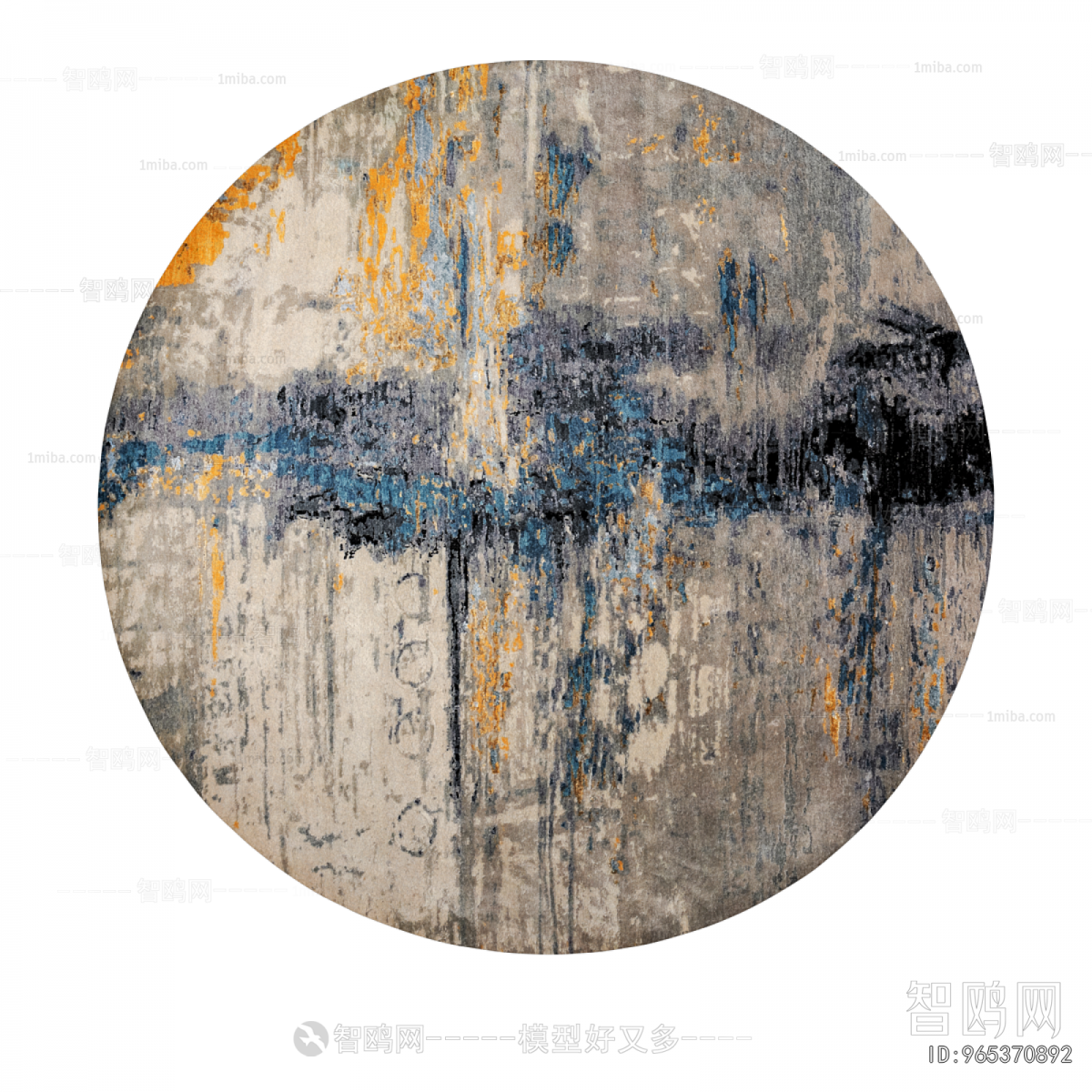 New Chinese Style Circular Carpet