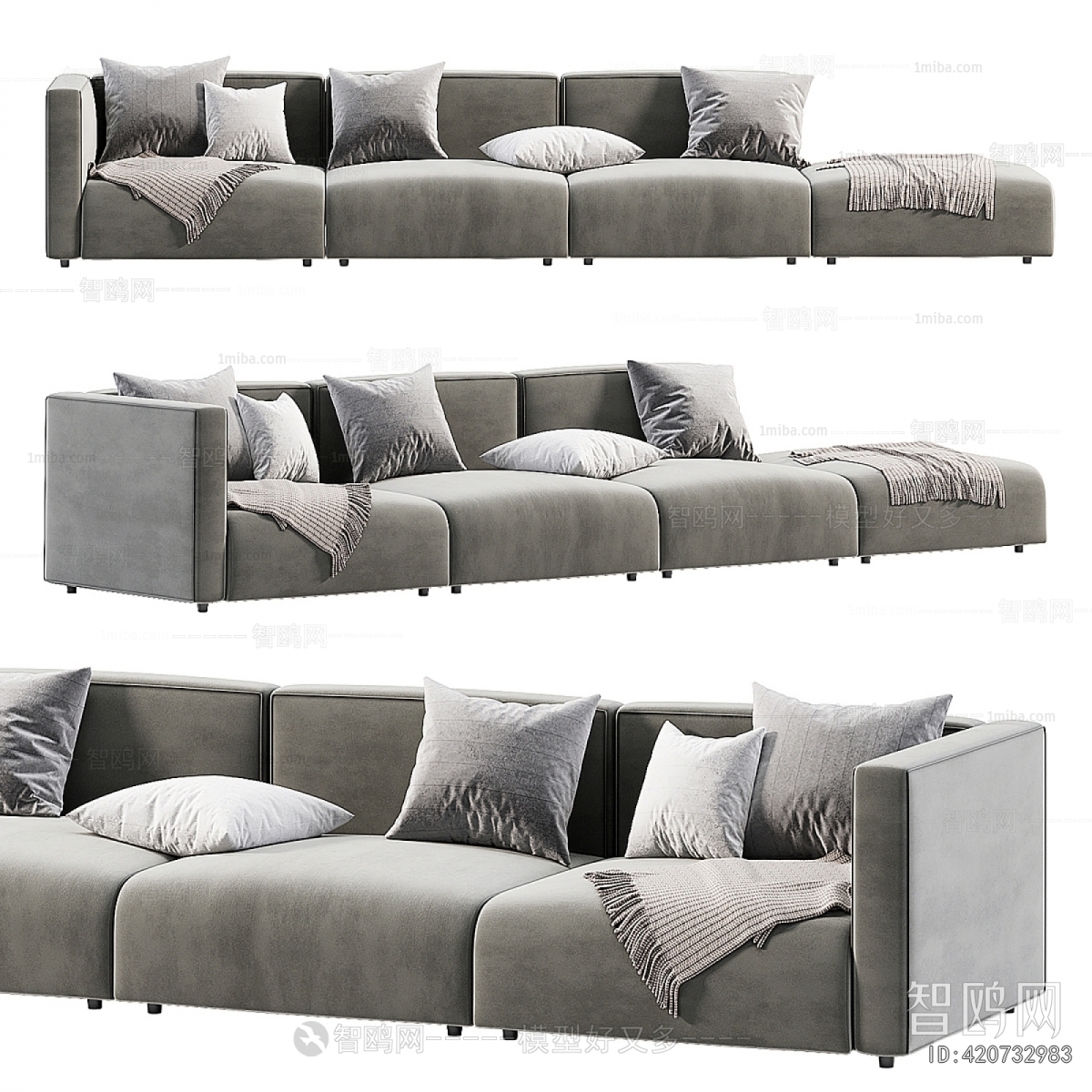 Modern Multi Person Sofa