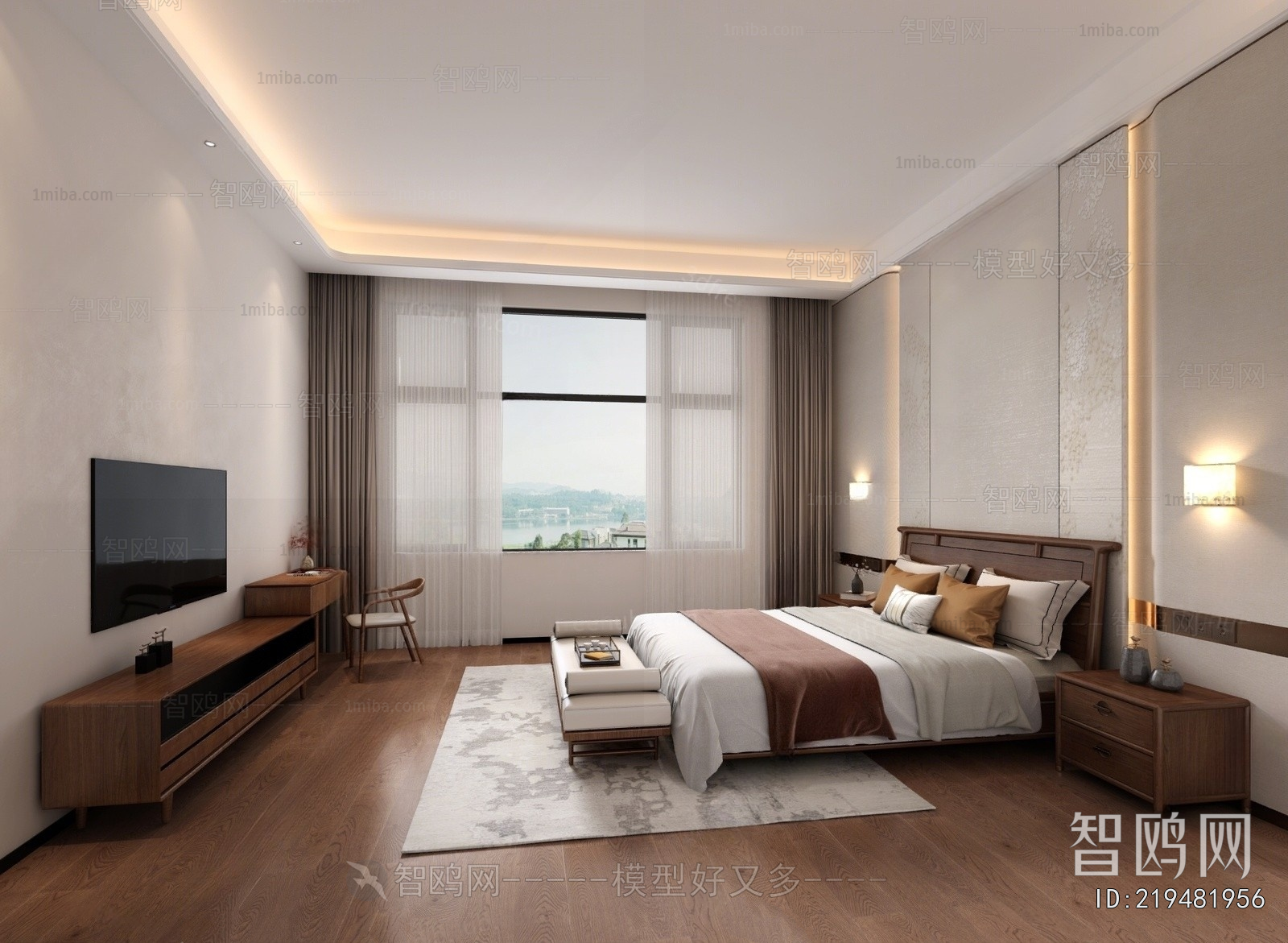 New Chinese Style Bedroom