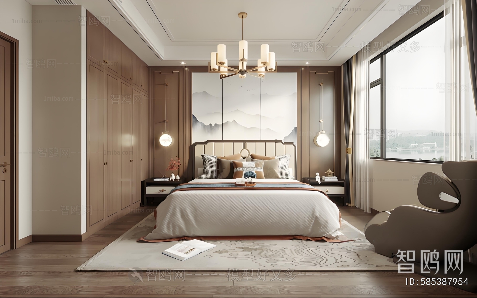 New Chinese Style Bedroom