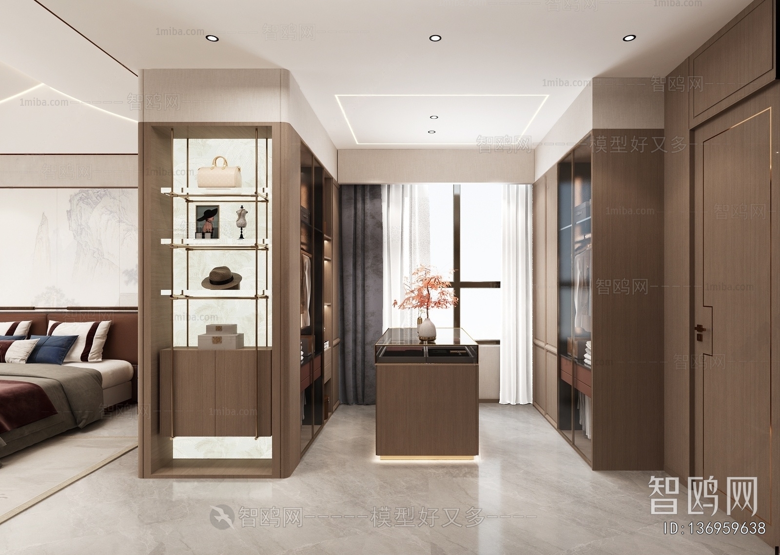 New Chinese Style Clothes Storage Area