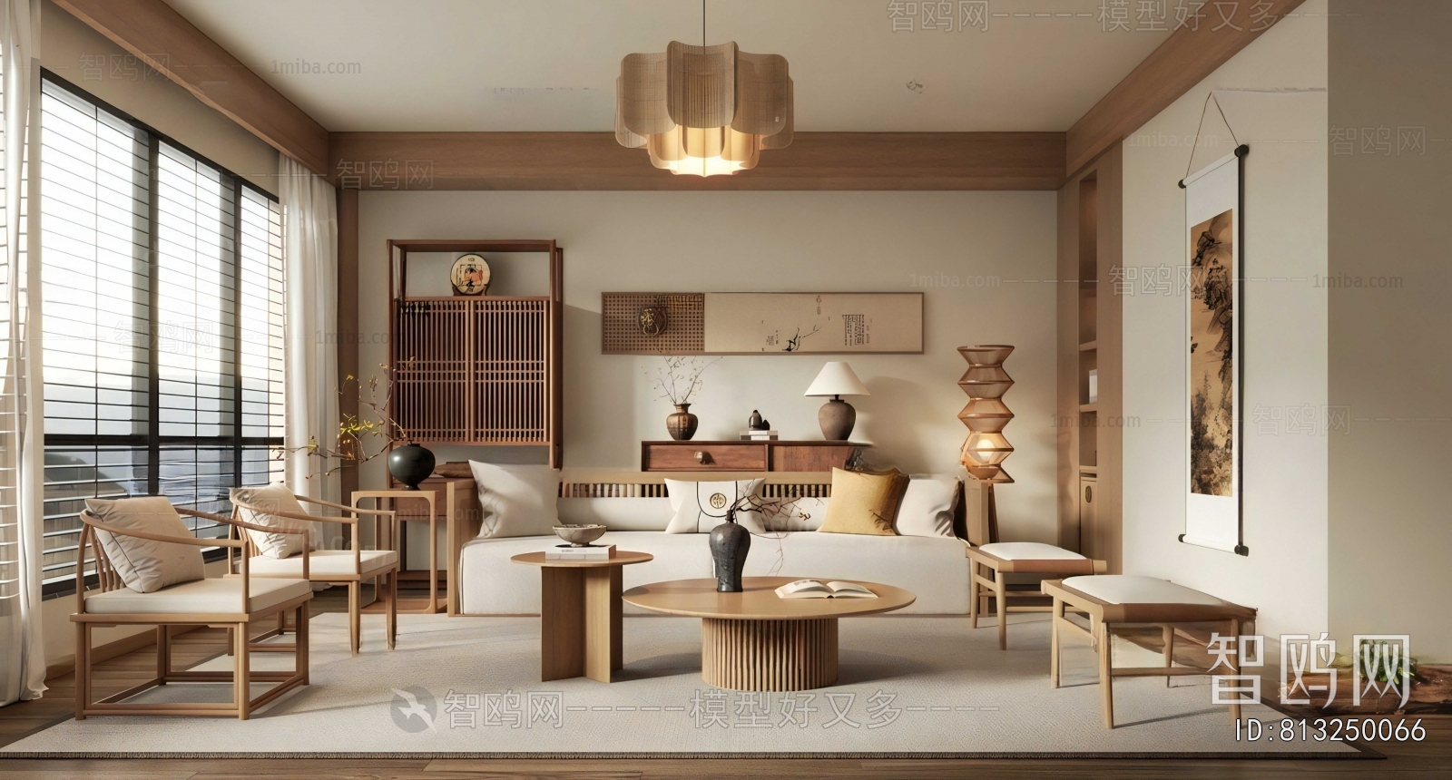 New Chinese Style A Living Room