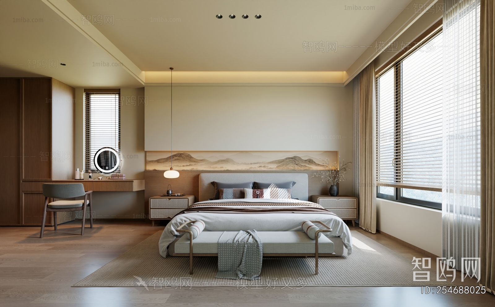 New Chinese Style Bedroom