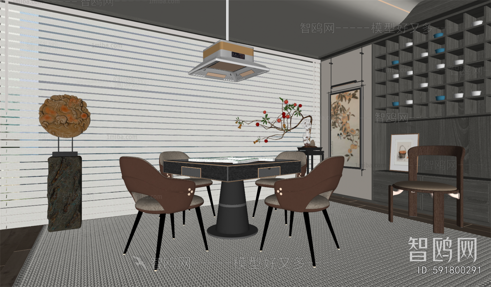 New Chinese Style Chess And Card Room