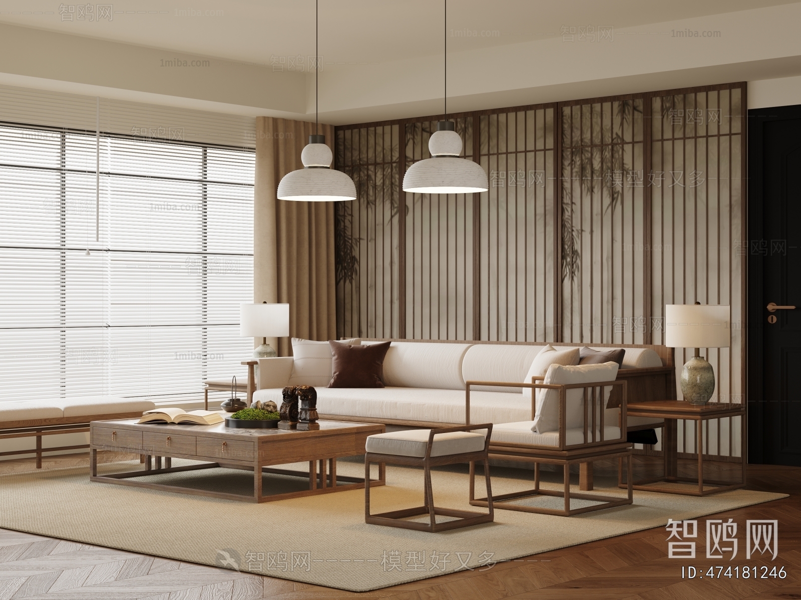 New Chinese Style A Living Room