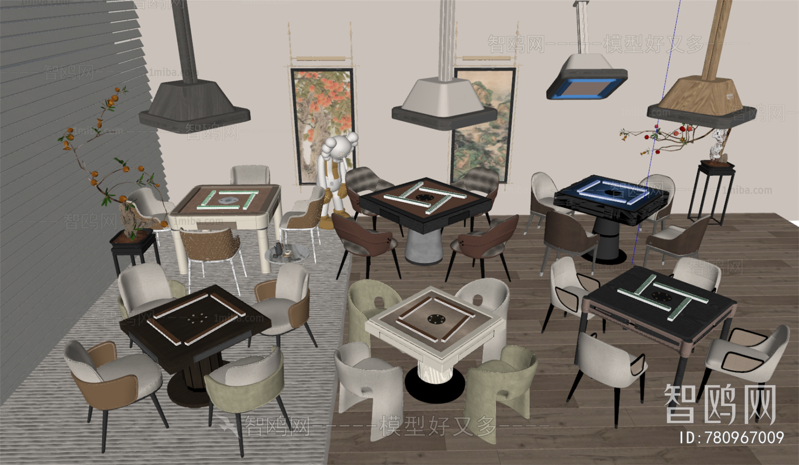 Modern Mahjong Tables And Chairs