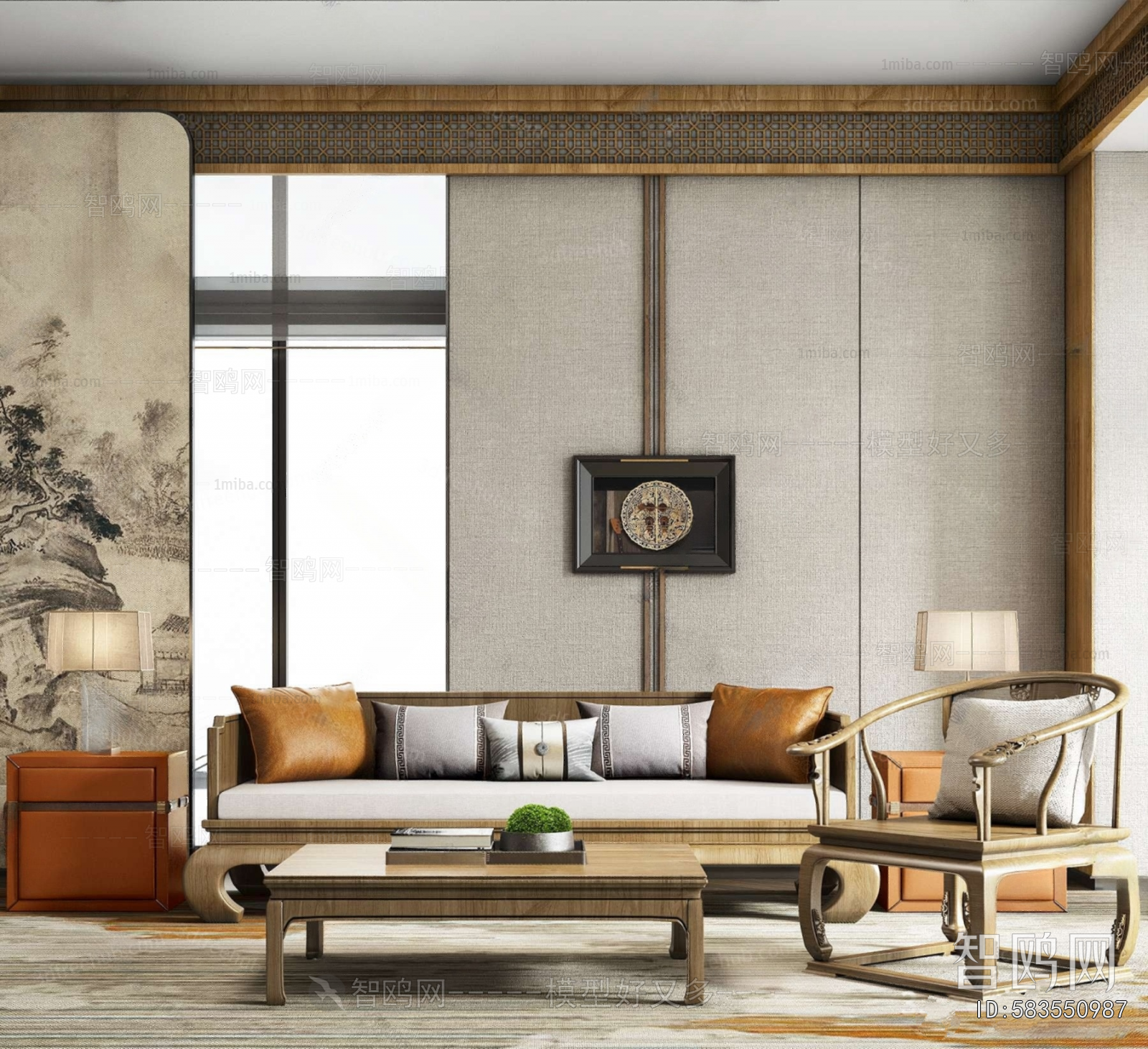 New Chinese Style A Living Room