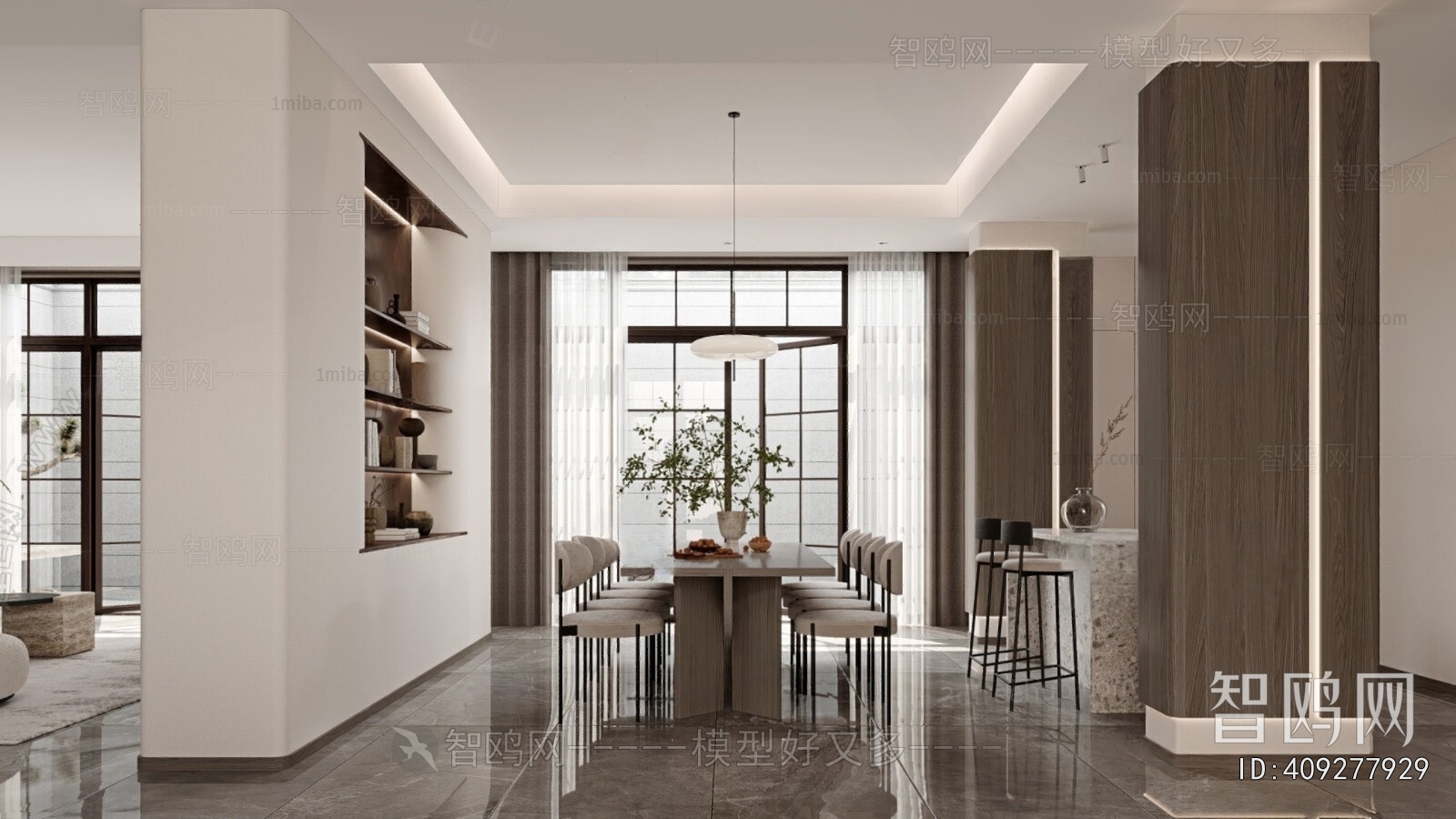 Wabi-sabi Style Dining Room