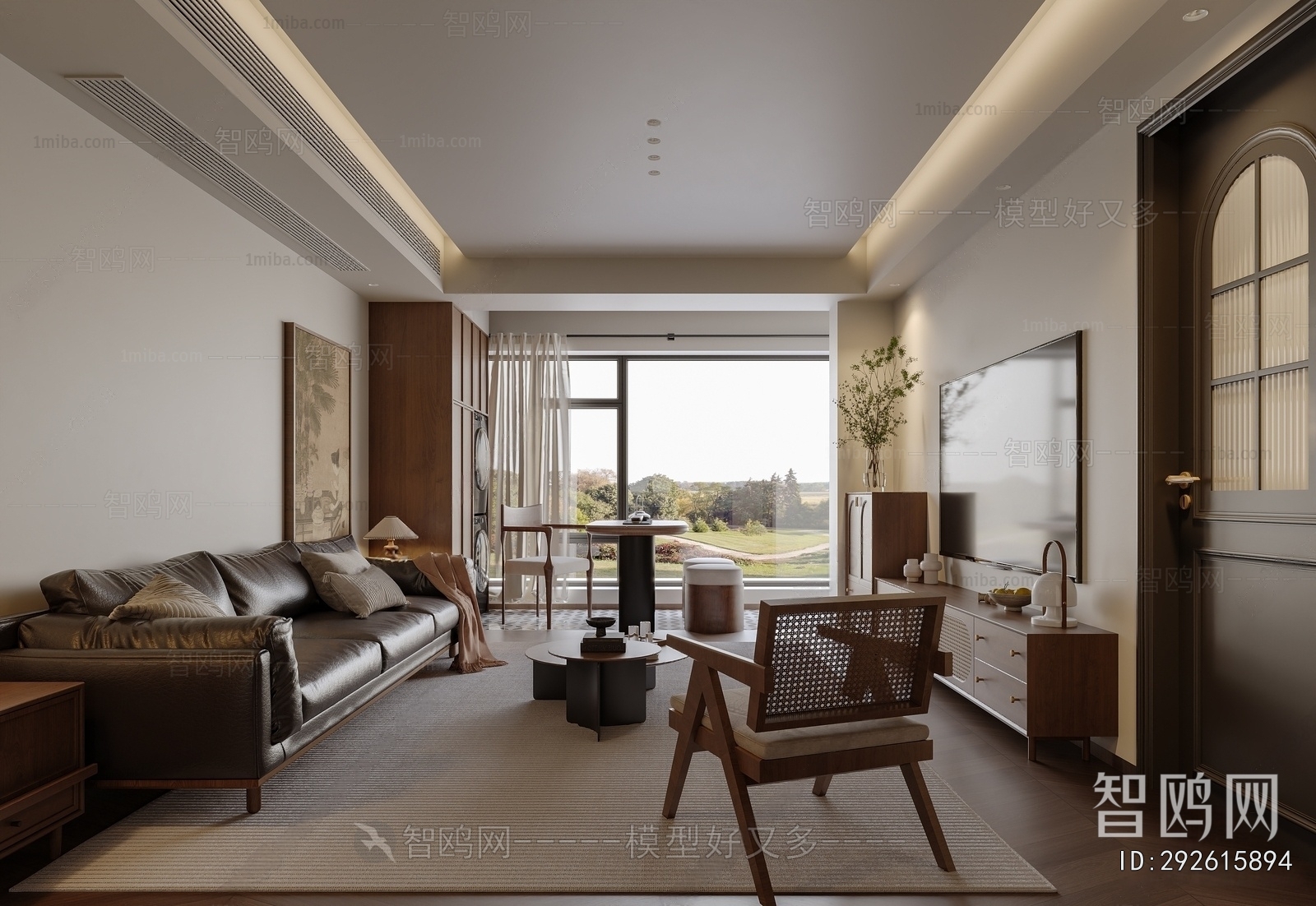 New Chinese Style A Living Room