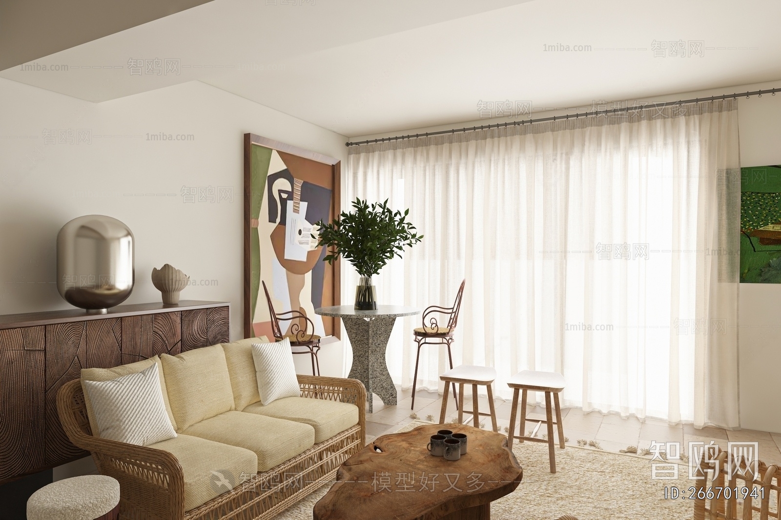 Wabi-sabi Style A Living Room