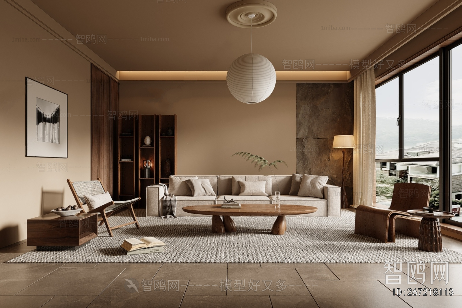 Wabi-sabi Style A Living Room