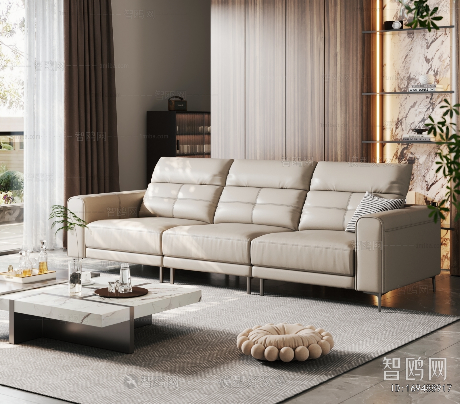 Modern Three-seat Sofa