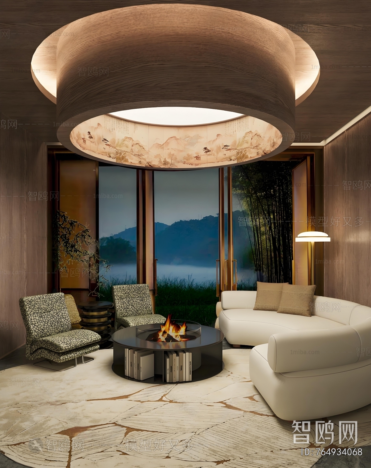 New Chinese Style A Living Room