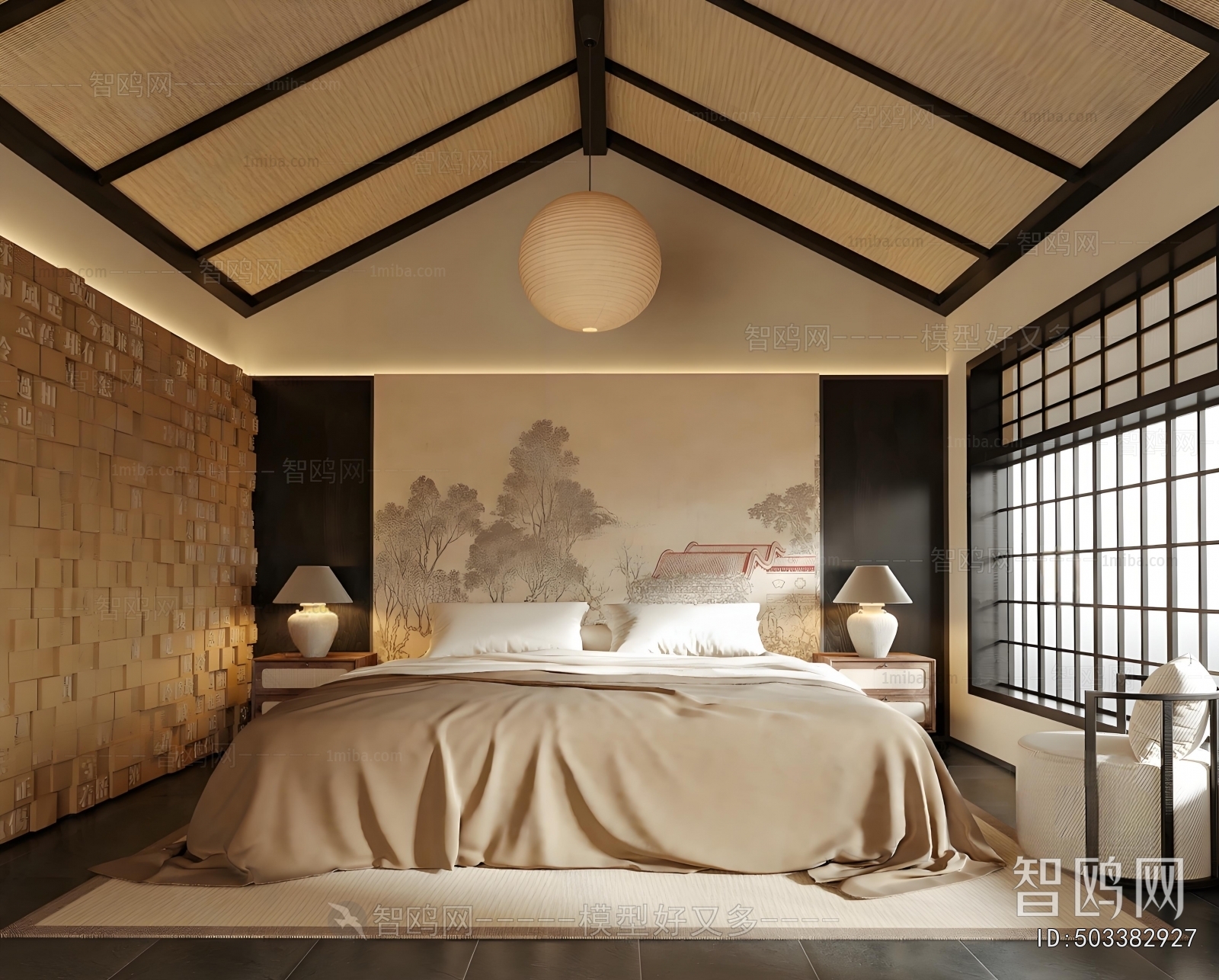 New Chinese Style Bedroom