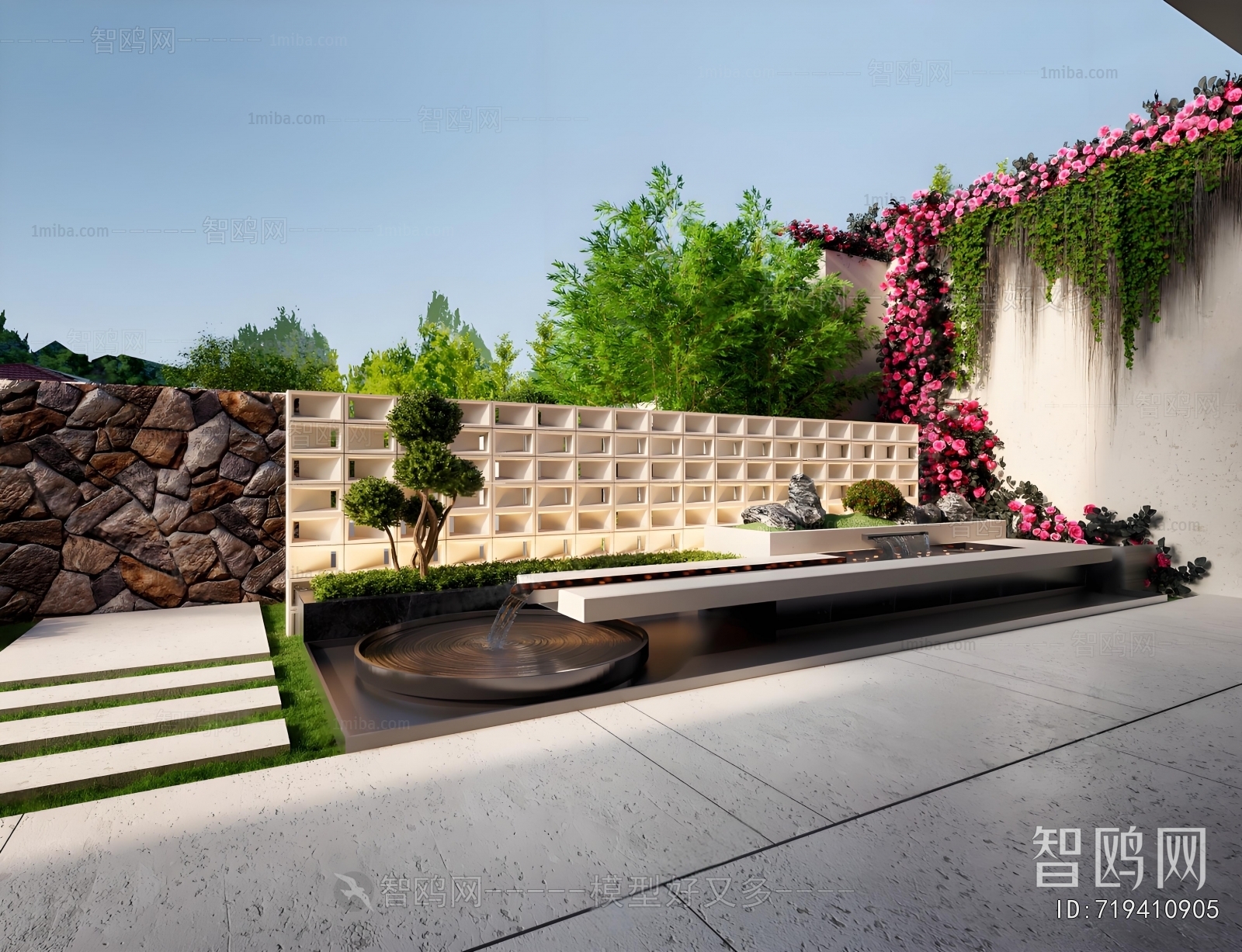 Modern Rockery Waterscape