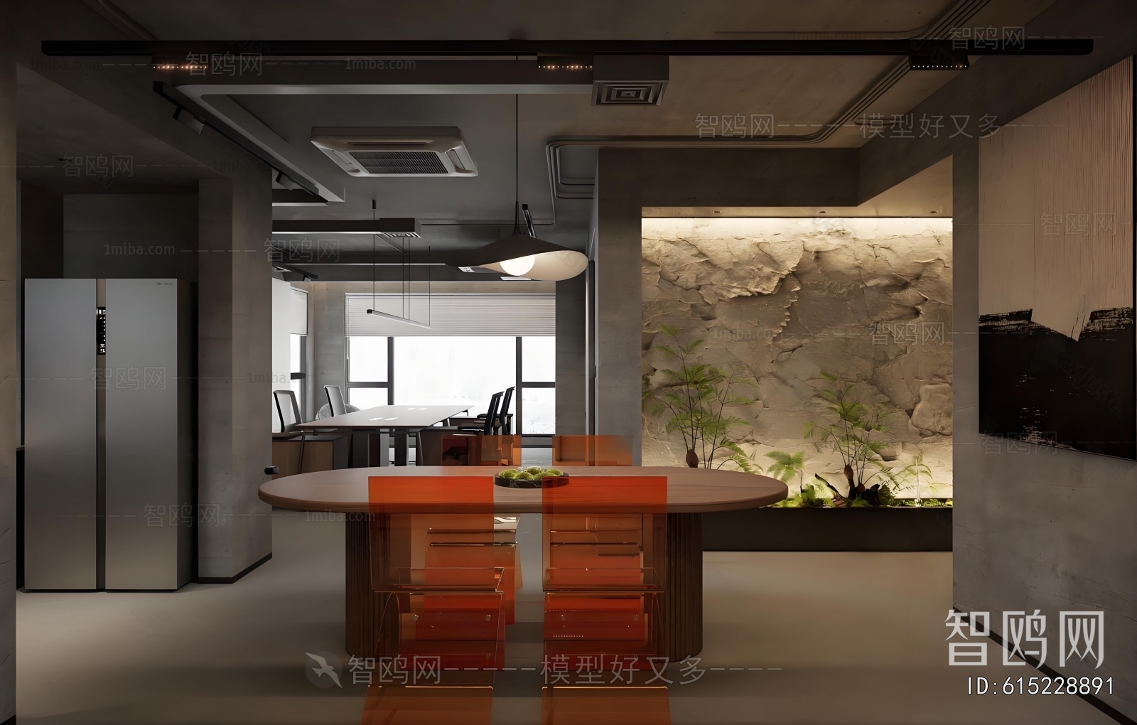 Industrial Style Staff Area